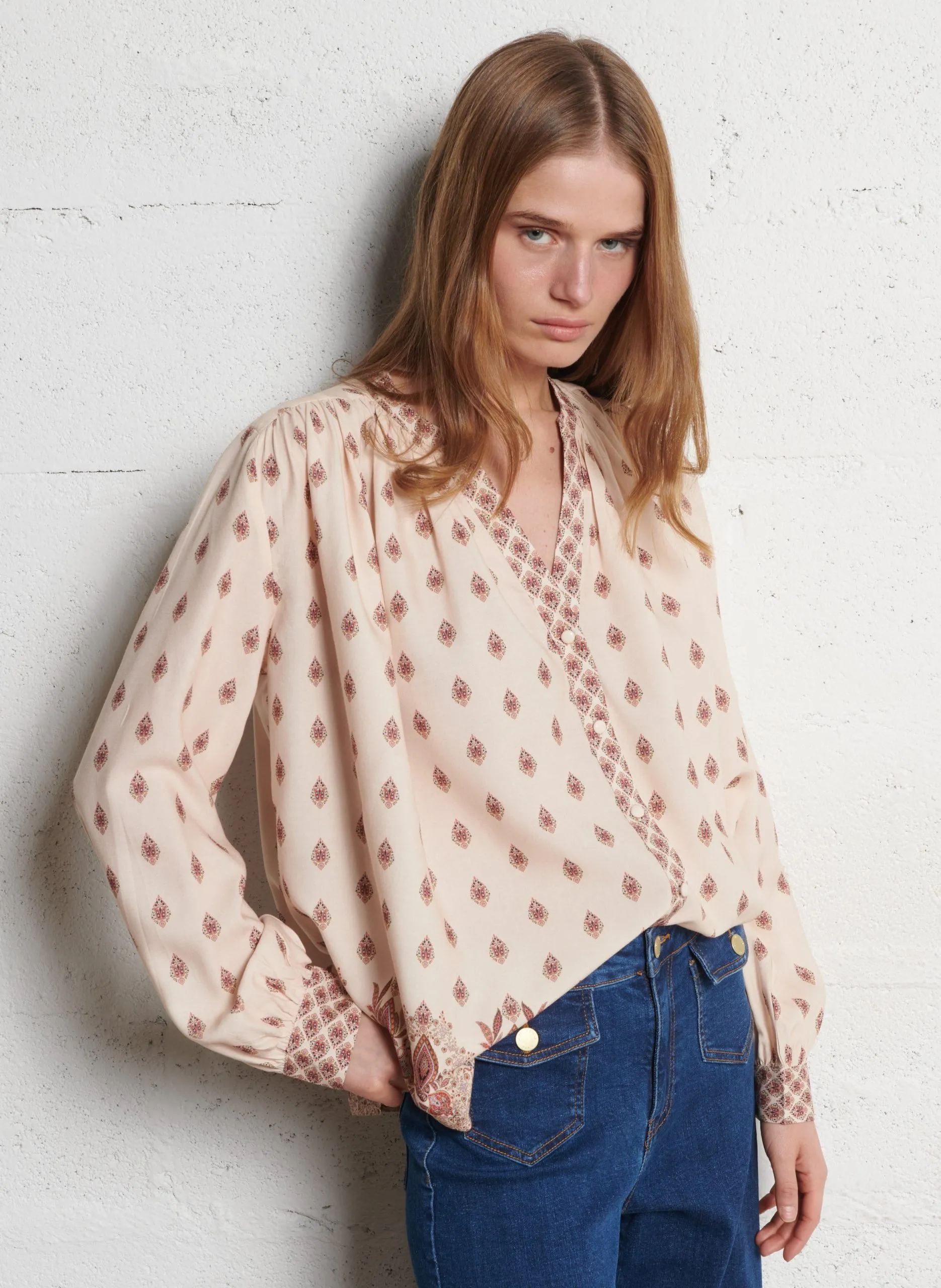 Blouse ample imprimée Multicolore BRUNE