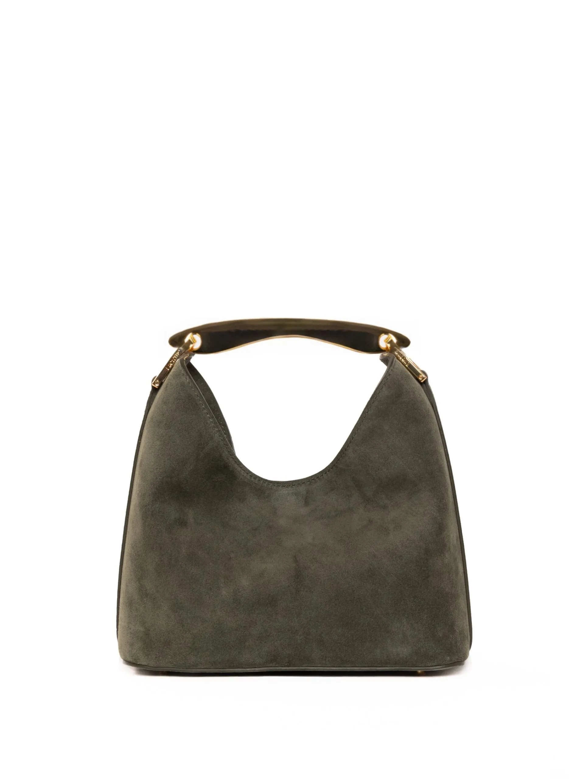 Sac à main boomerang petit en daim Kaki SMALL BOOMERANG