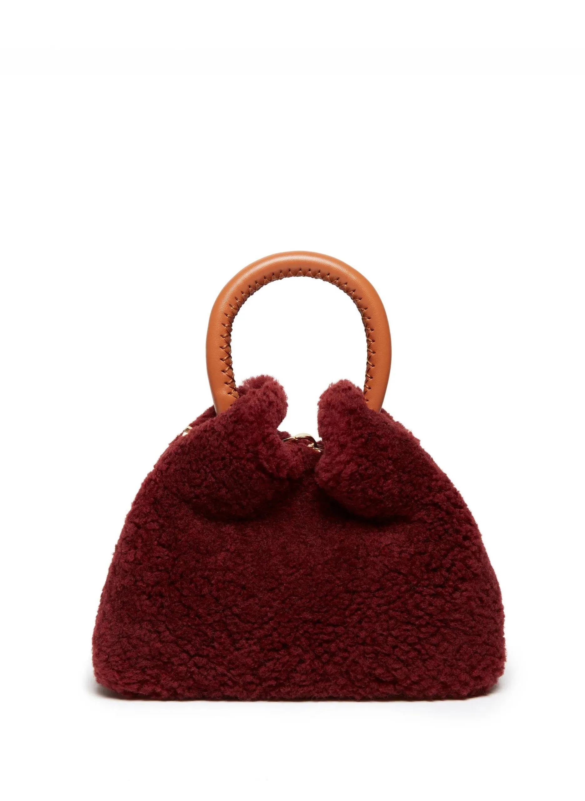 Sac baozi en shearling Rouge BAOZI