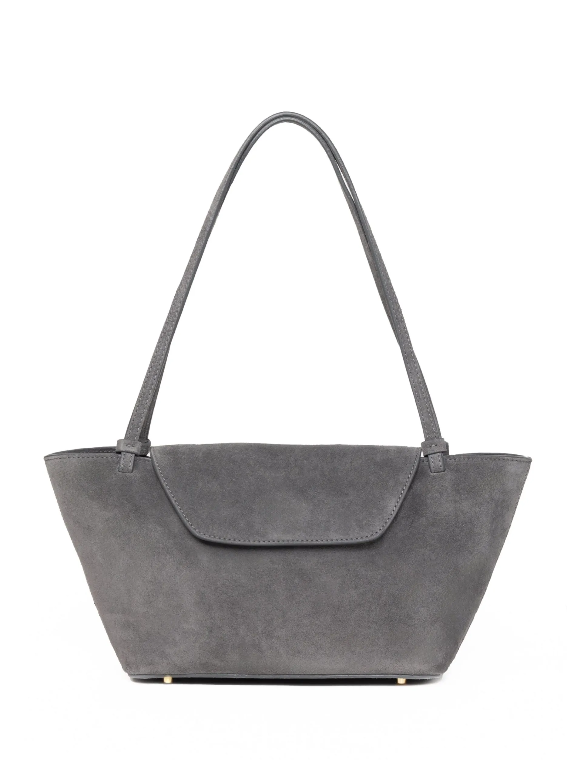 Sac cabas courrier en daim Gris COURRIER TOTESUEDE