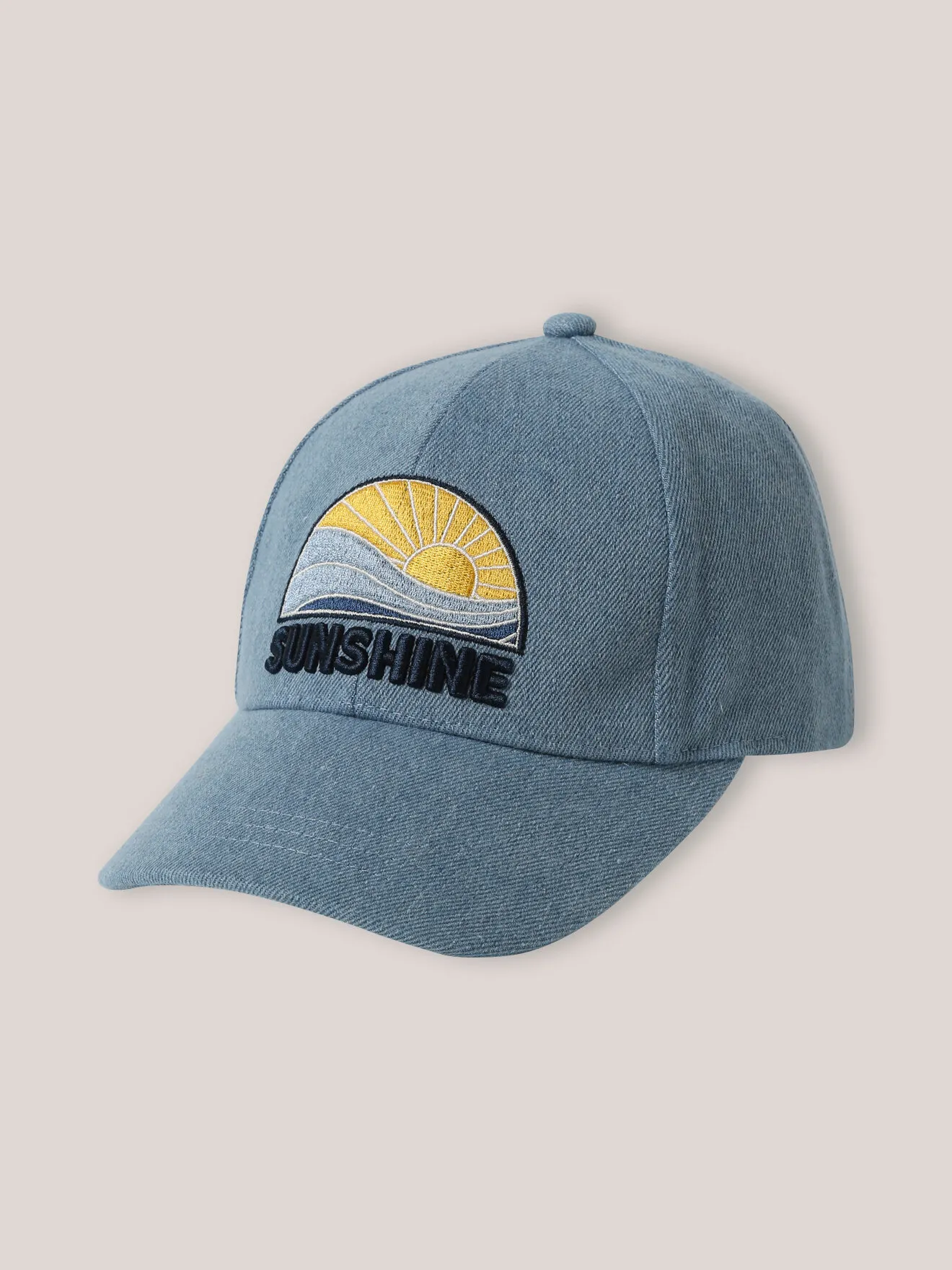 Casquette en denim Bleu