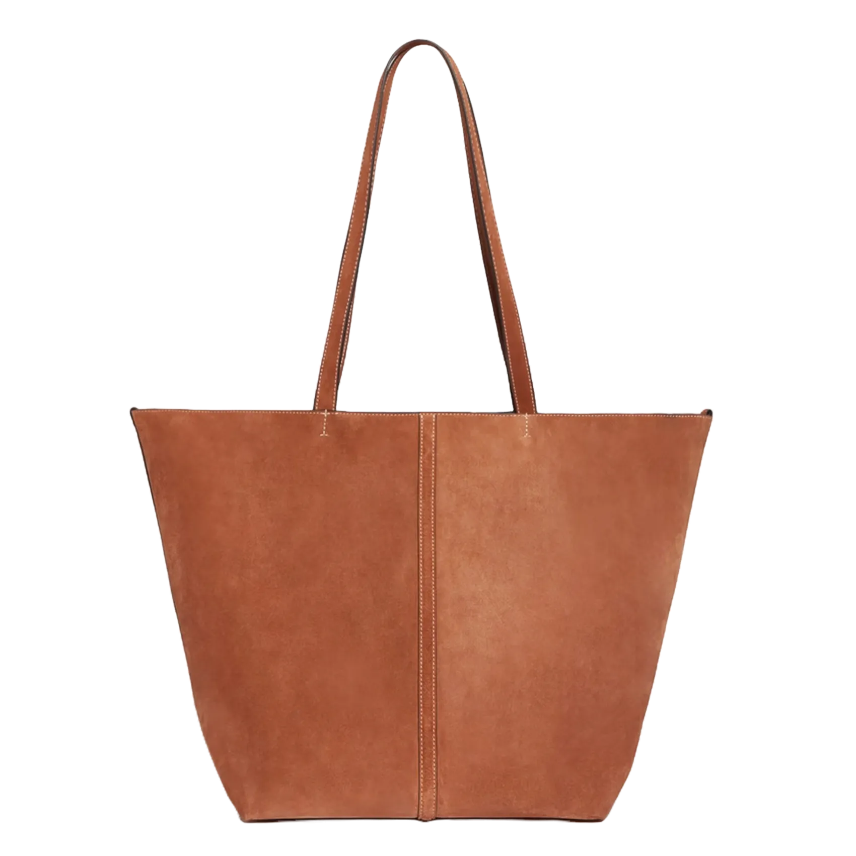 Sac cabas en cuir velours Beige TOTE BAG GM