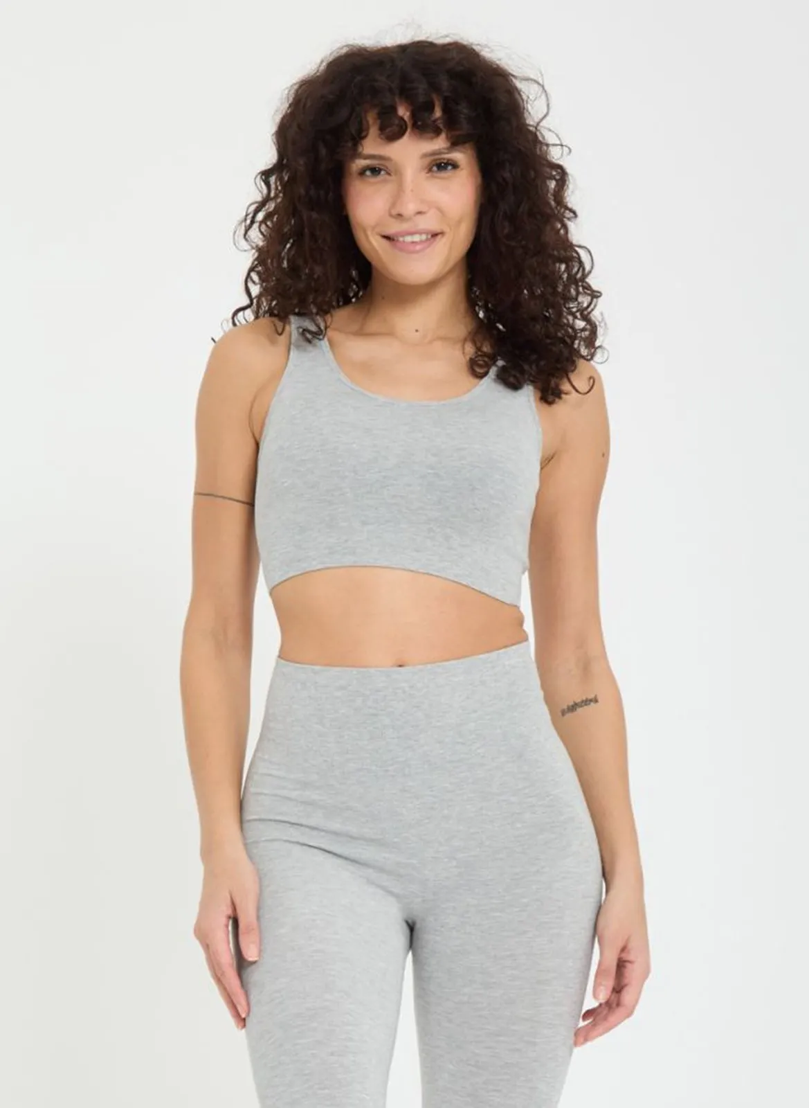 Brassière en fibres de bambou mélangé Gris