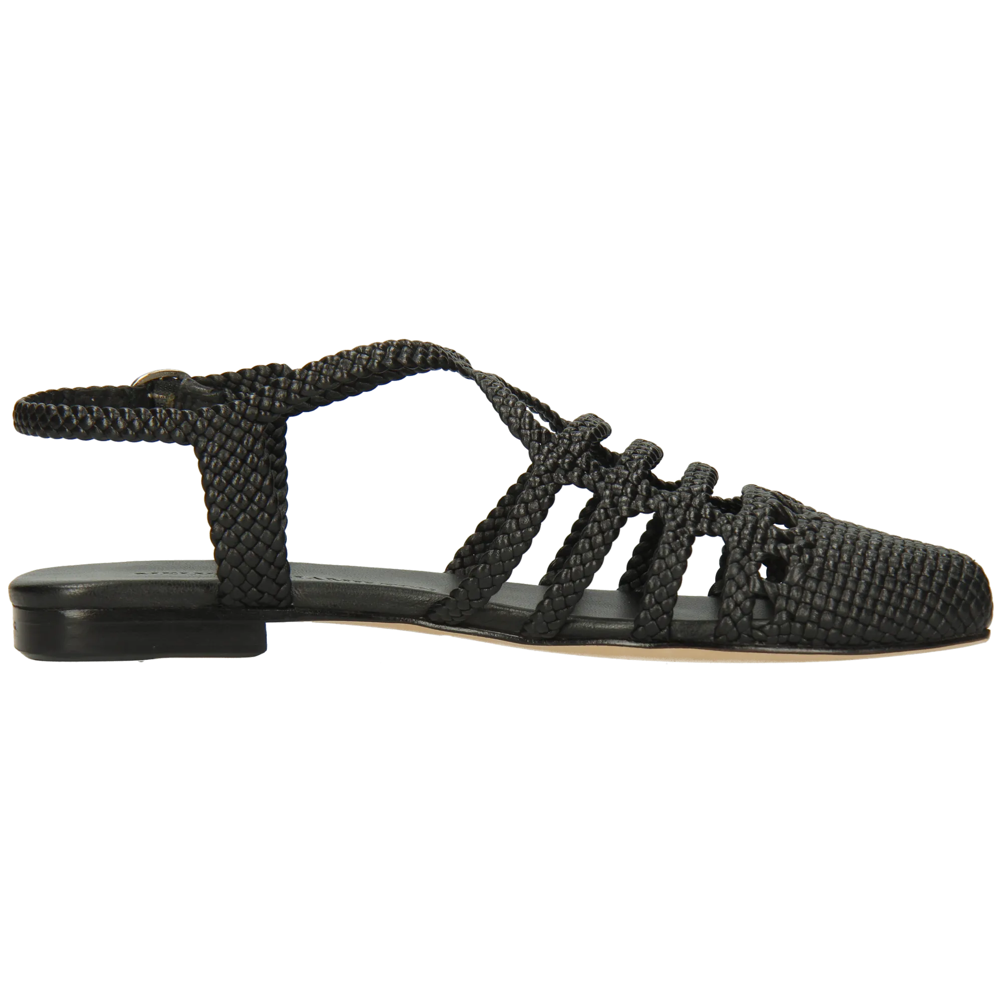 Sandales à talon plat Noir SANDRINE 4