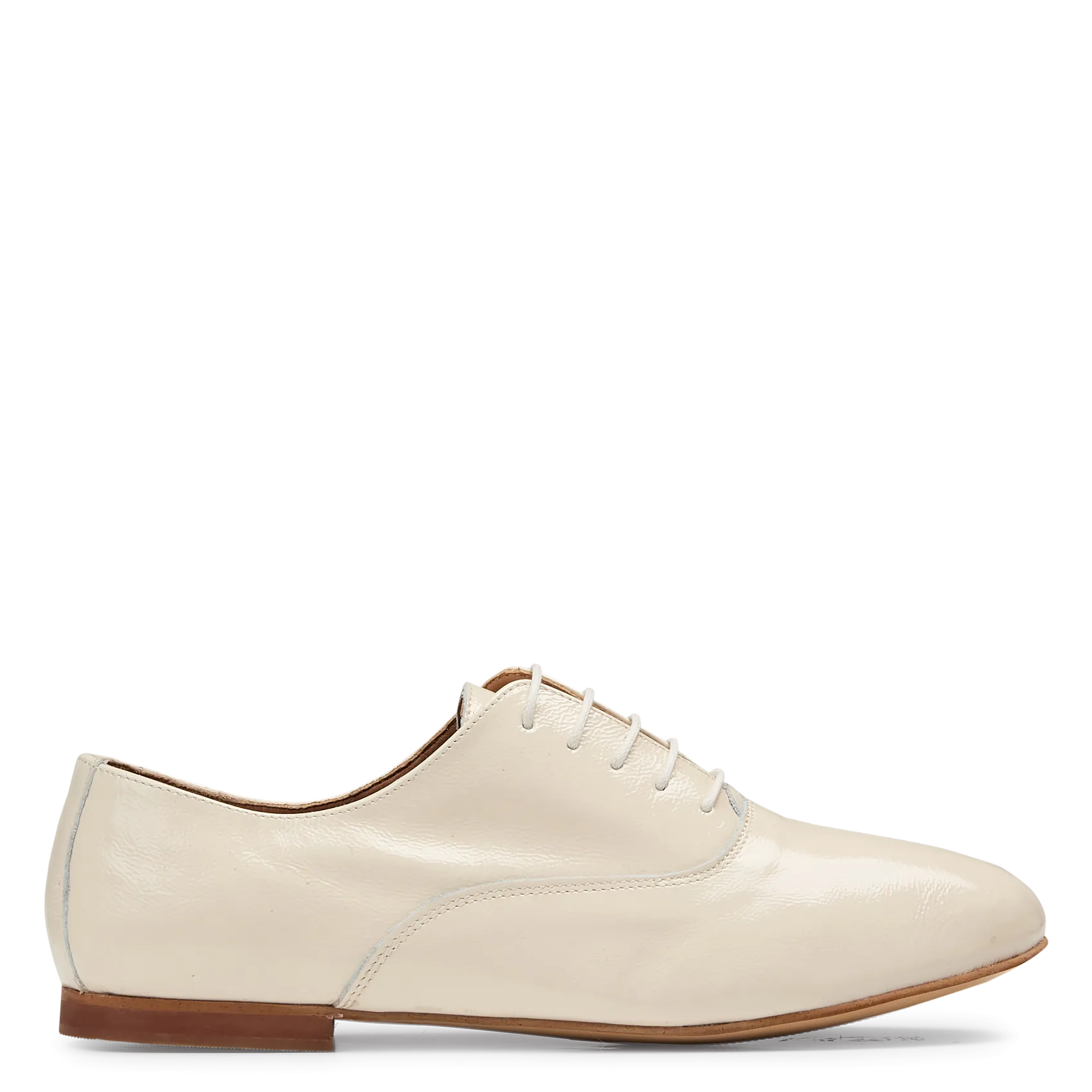 Derbies à lacets vernies en cuir Beige PINA