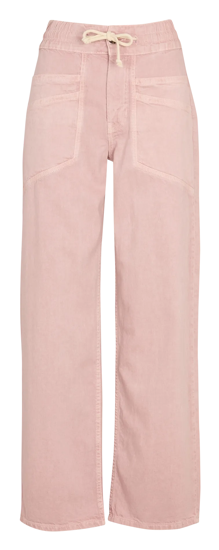 Pantalon droit en coton mélangé Rose FIMA