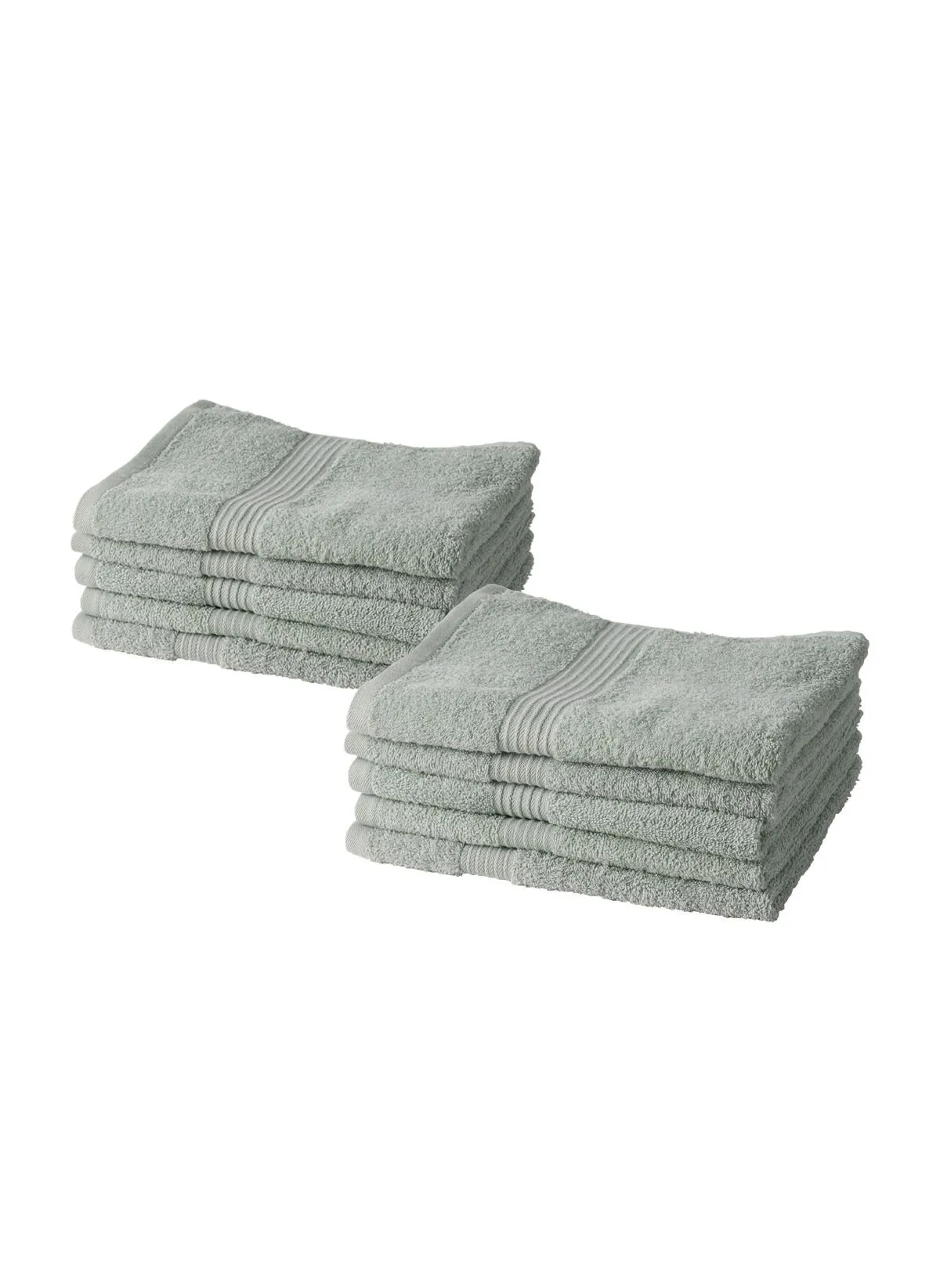 Lot de 10 draps de bain en coton Vert ESSENTIAL