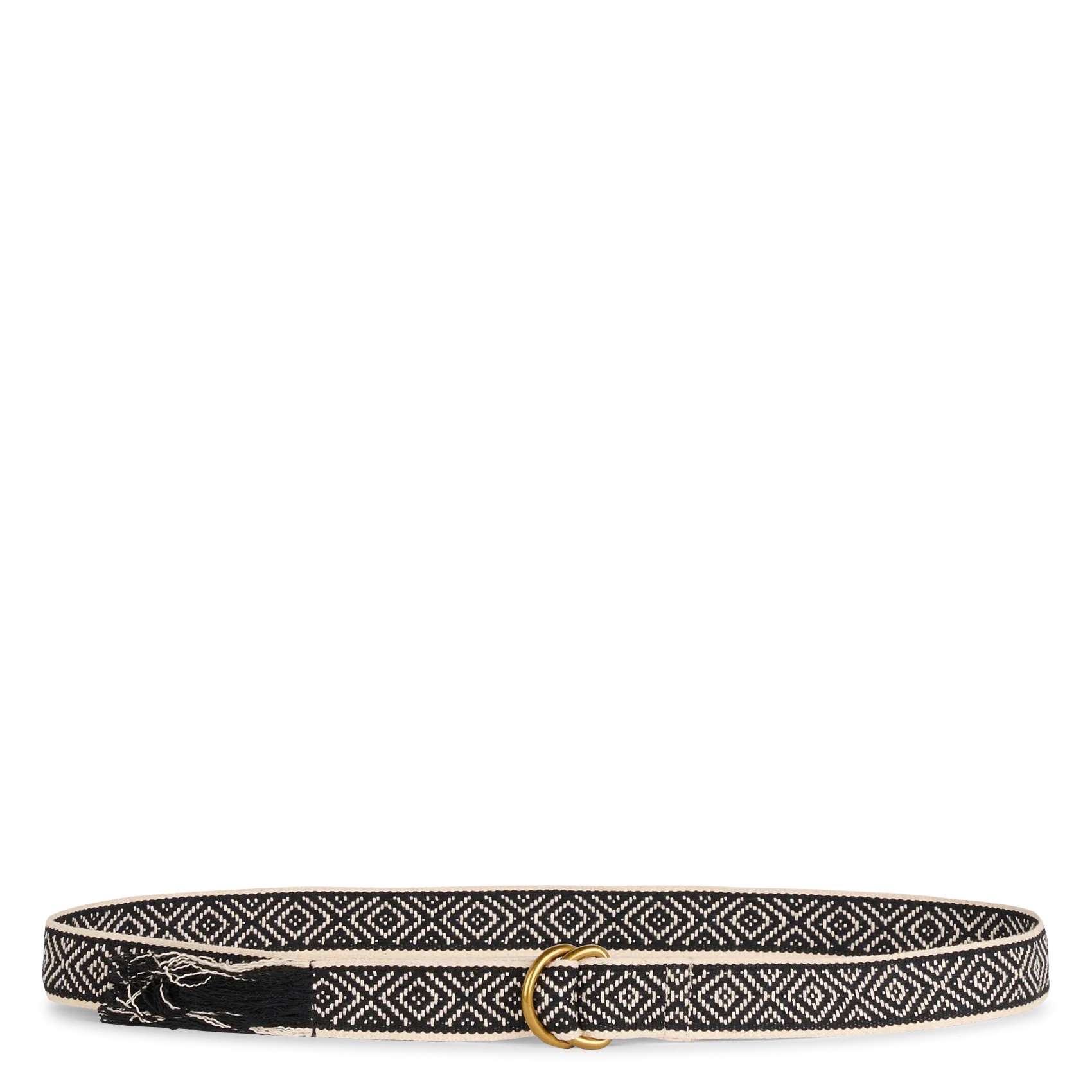 Ceinture en coton tissé Noir