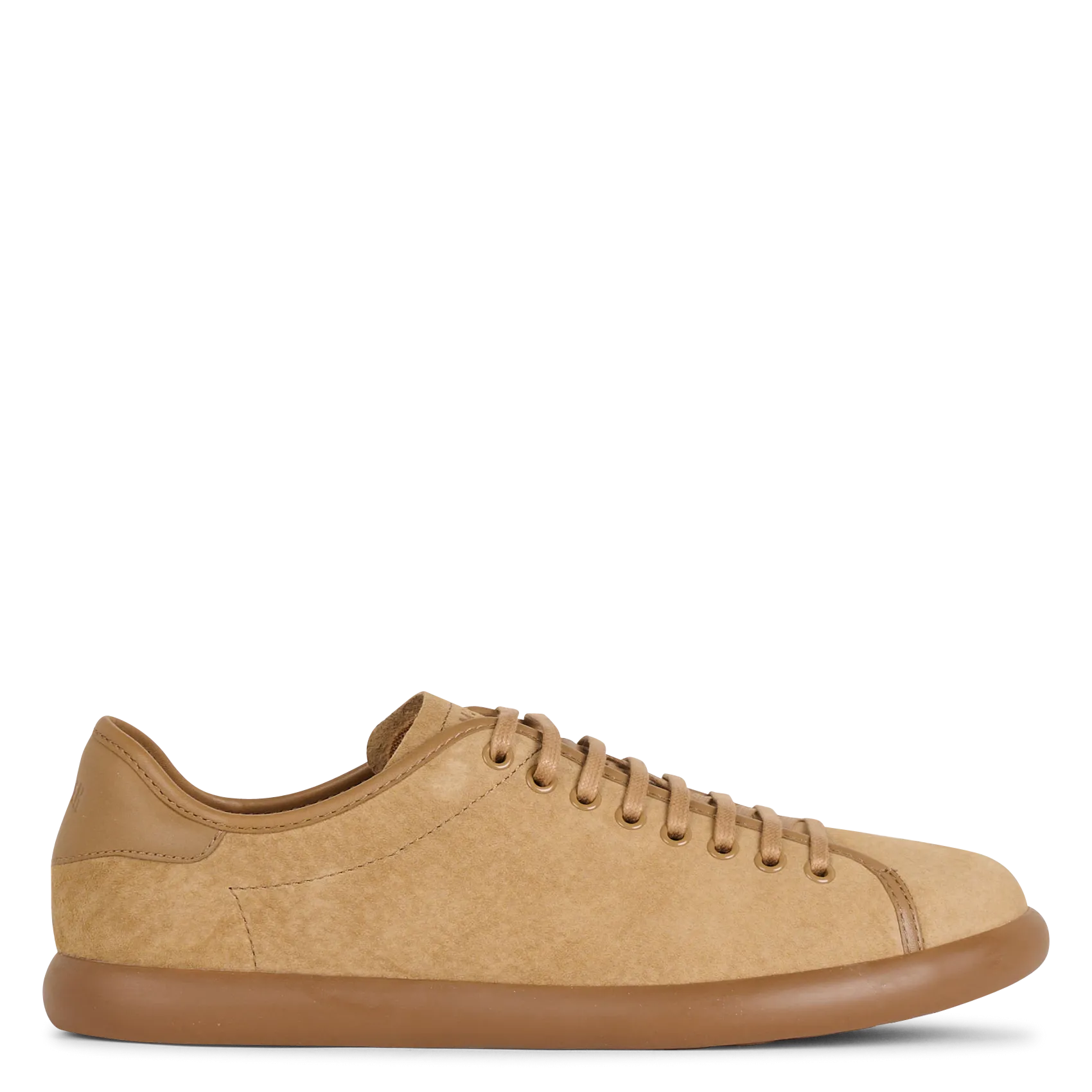 Baskets basses en nubuck Marron