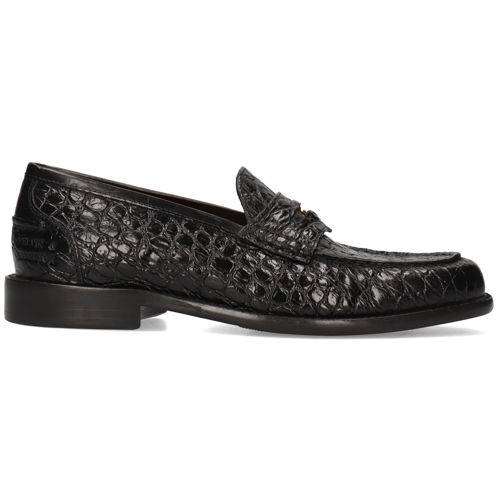 Mocassins à talon plat Noir GIANNA 3