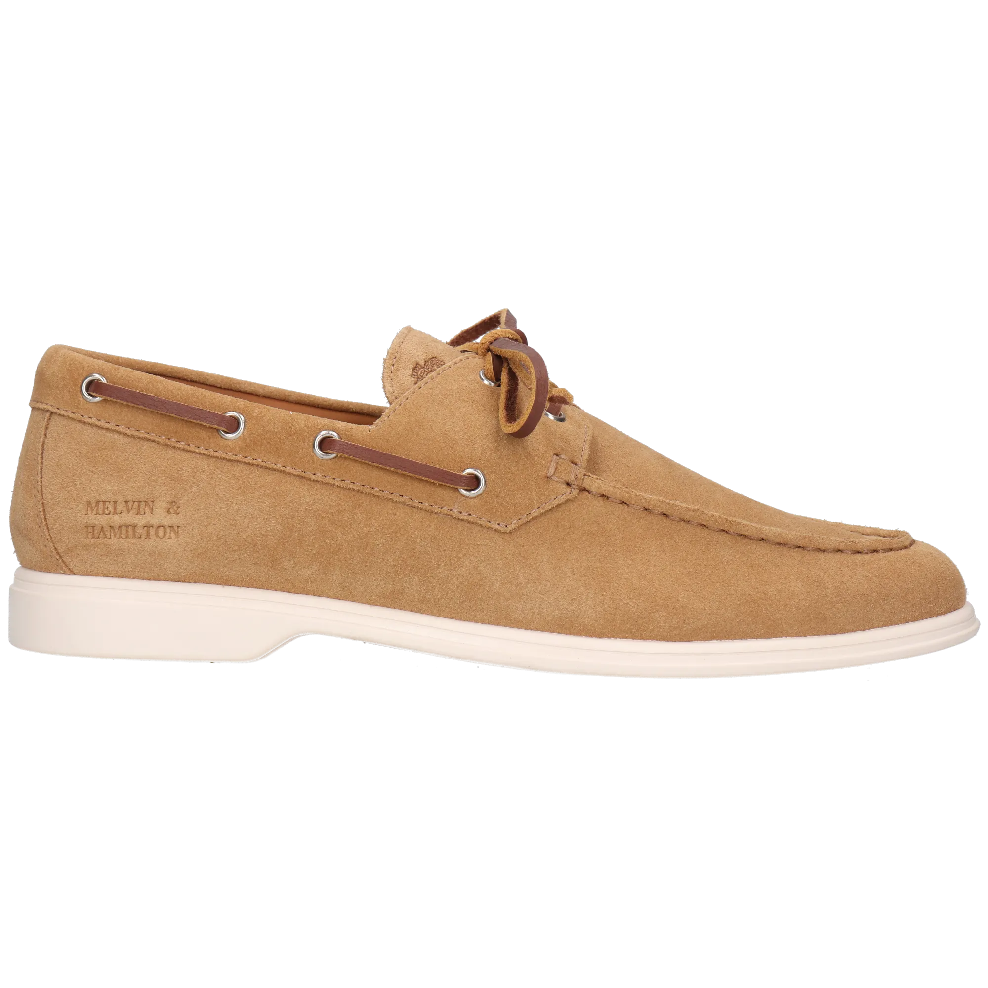 Chaussures bateau en cuir Beige EARL 13