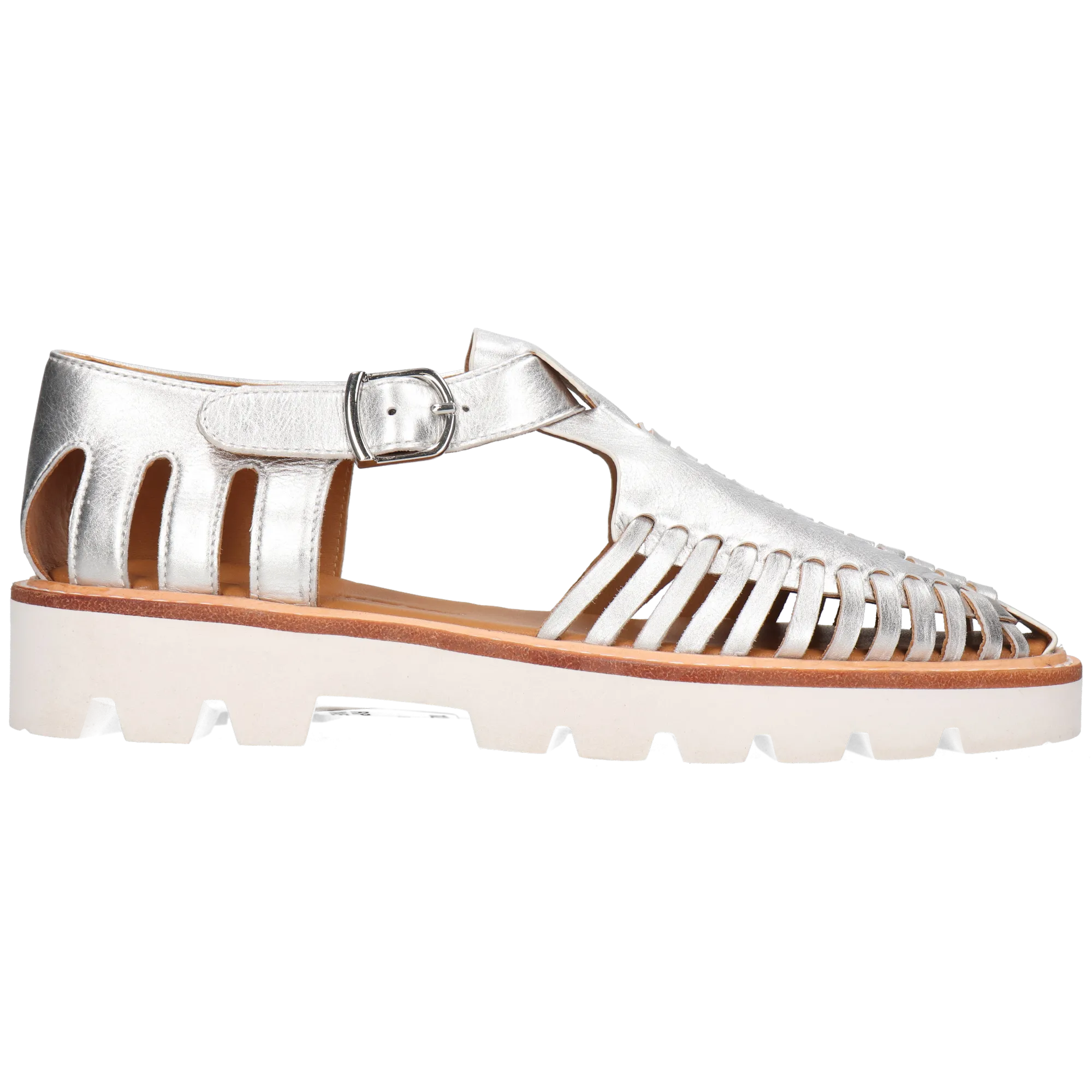 Sandales à talon bottier Argent MOLLY 17