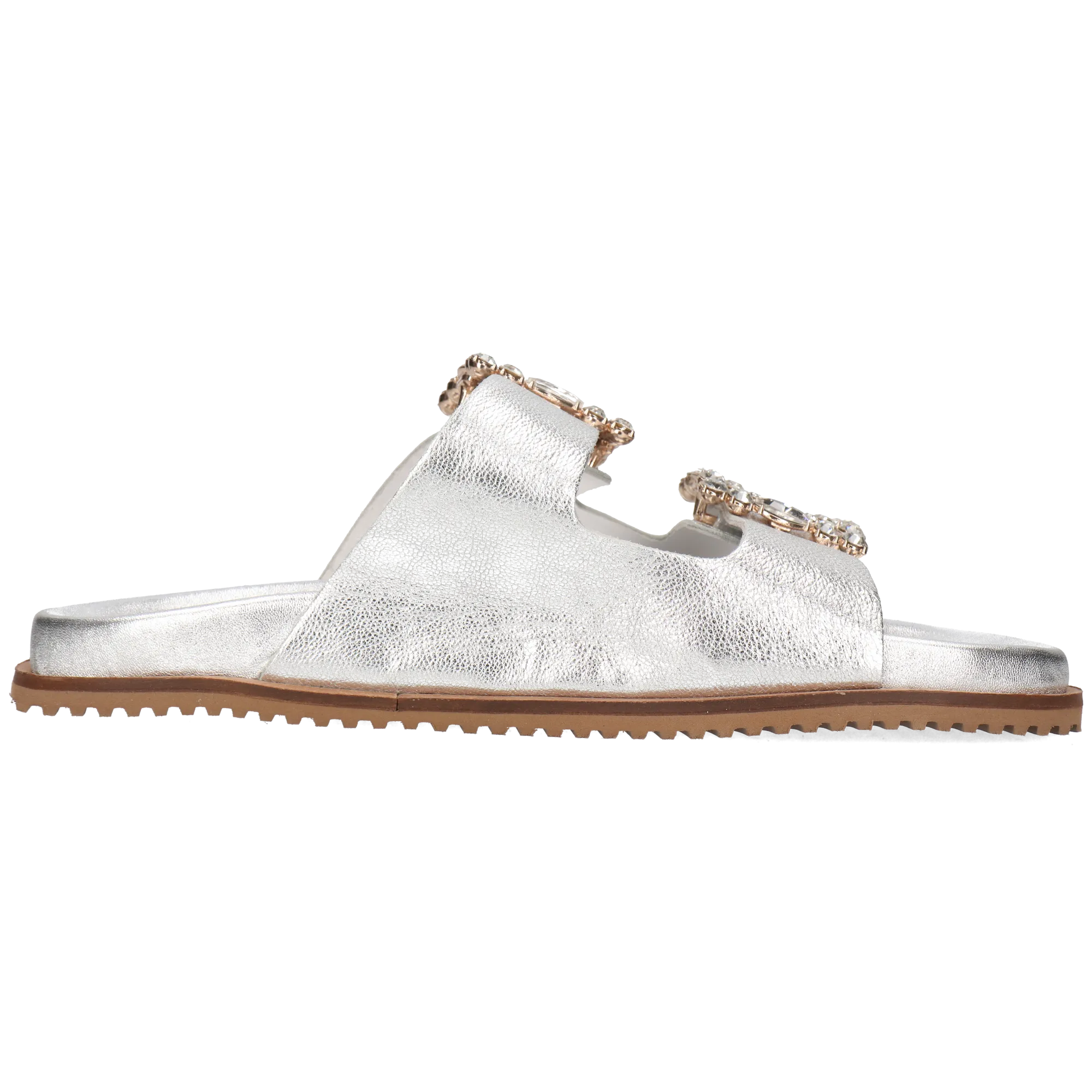 Mules à talon plat Argent EVE 1