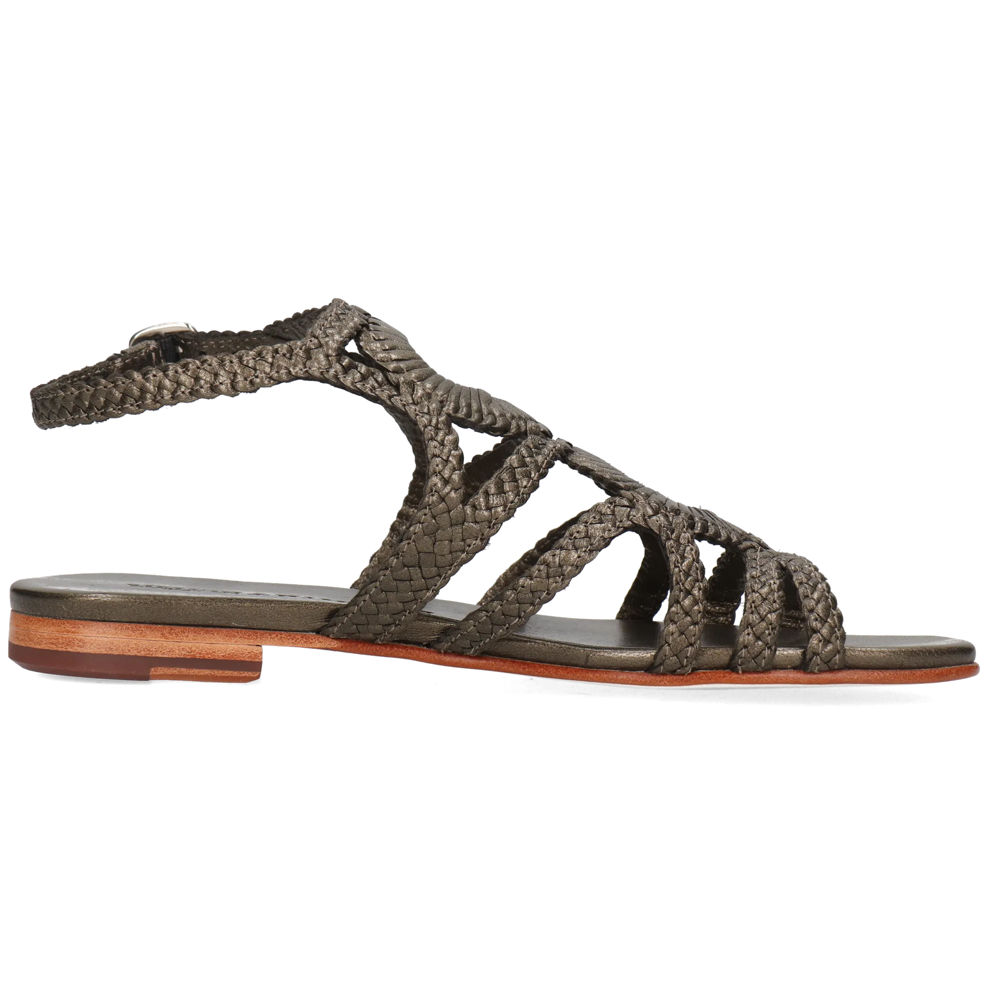 Sandales à talon plat Gris ELODIE 80