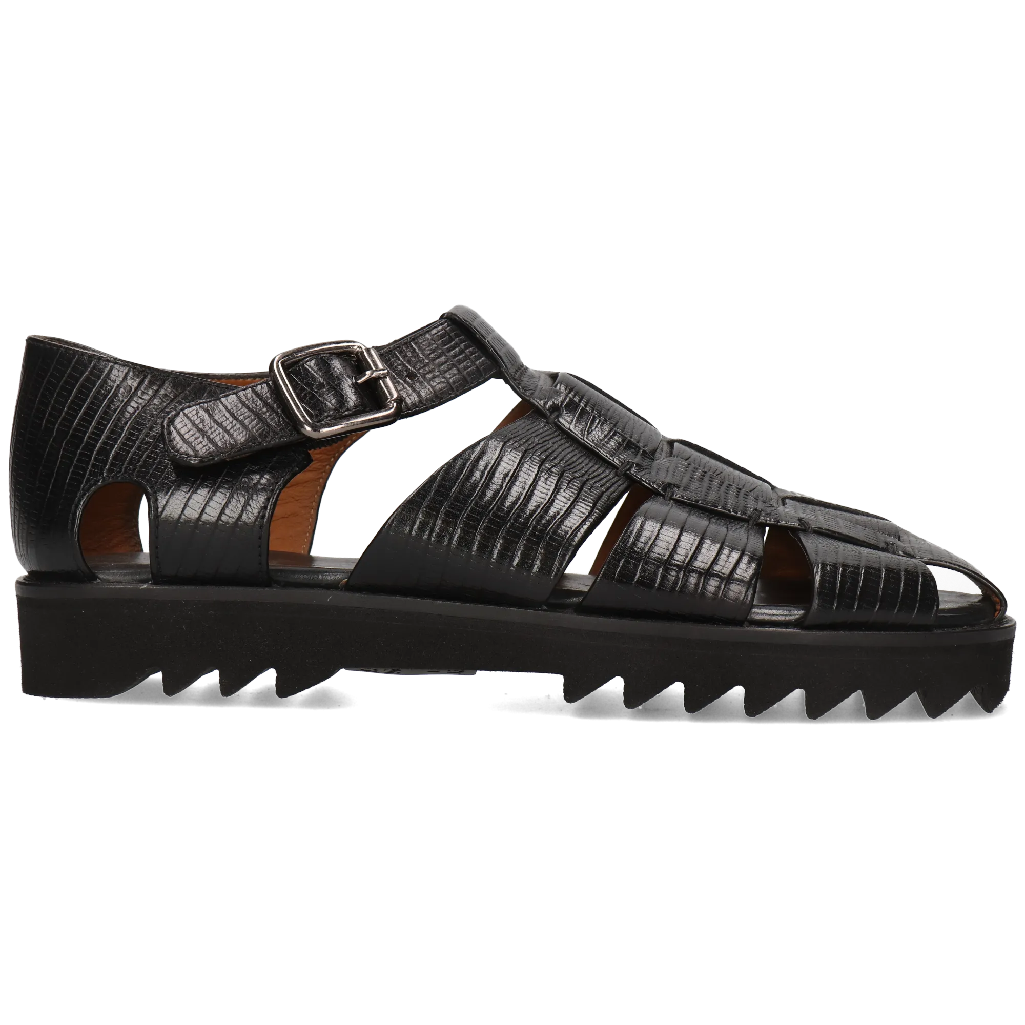 Sandales en cuir Noir SAM 29