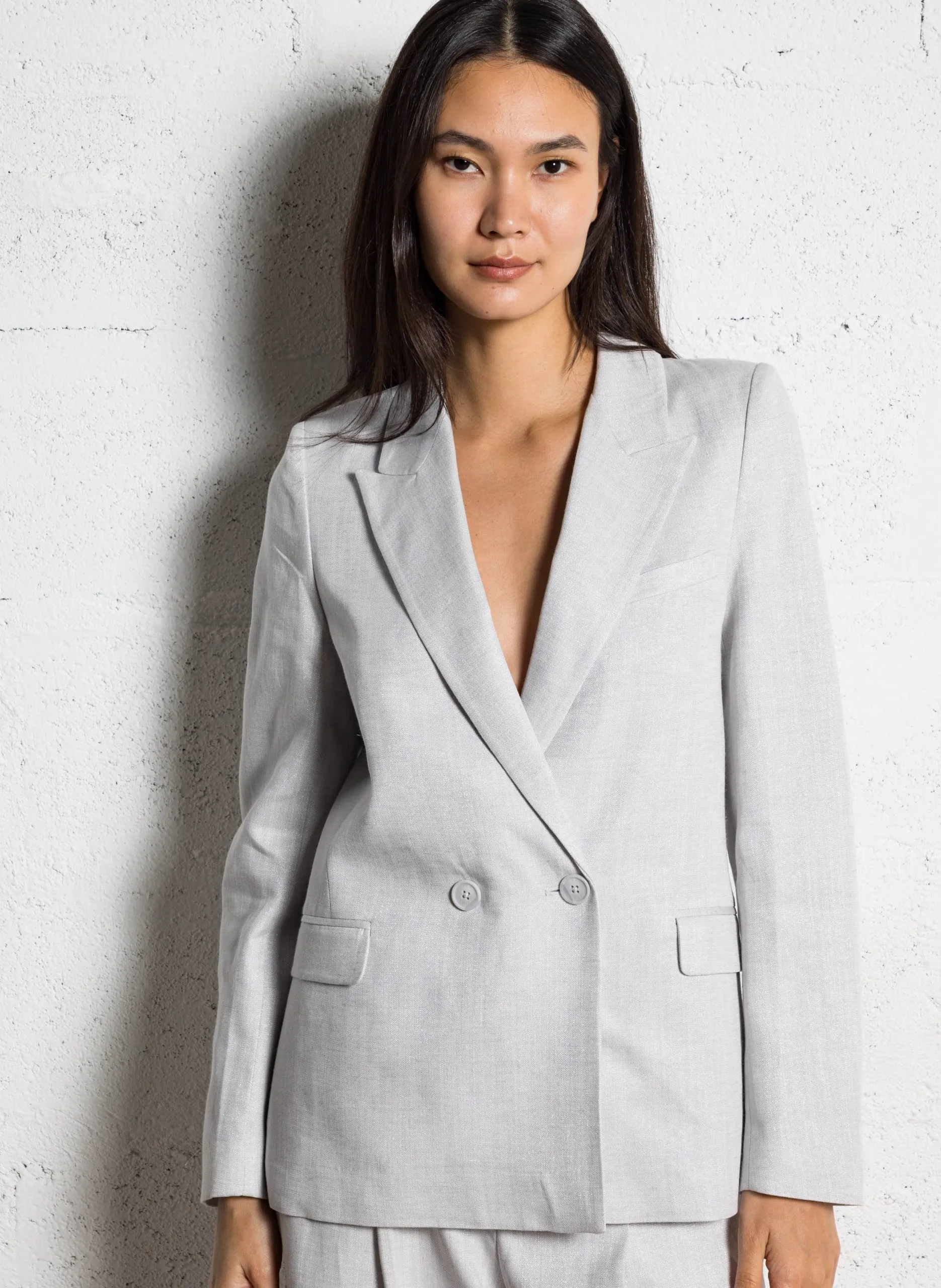 Veste de tailleur ajustée Gris