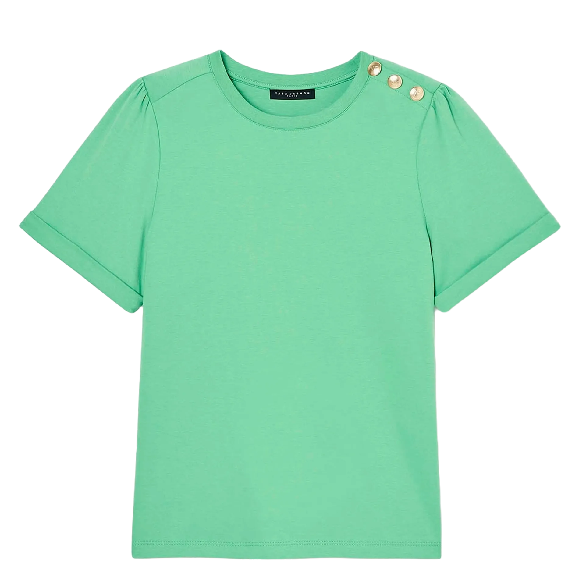 Tee-shirt col rond en coton Vert TAMPA