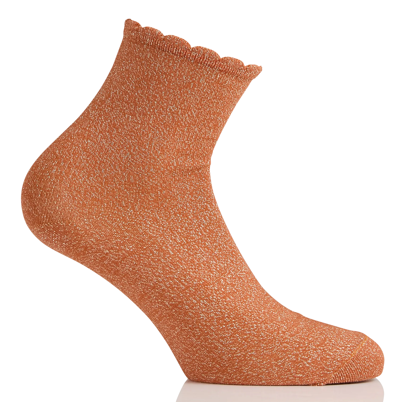 Chaussettes en coton mélangé pailleté Marron MAEL