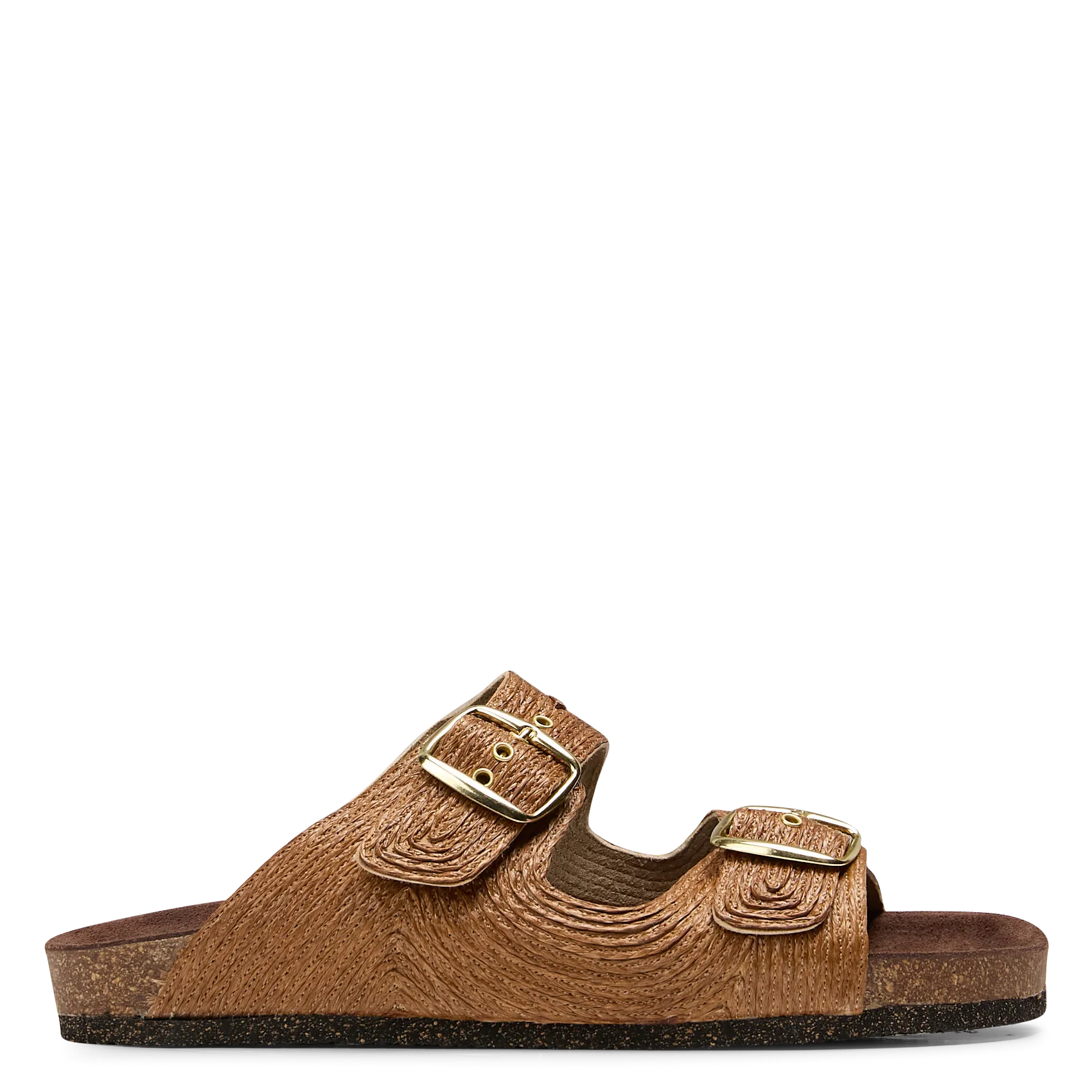 Sandales plates en raphia Beige LINE