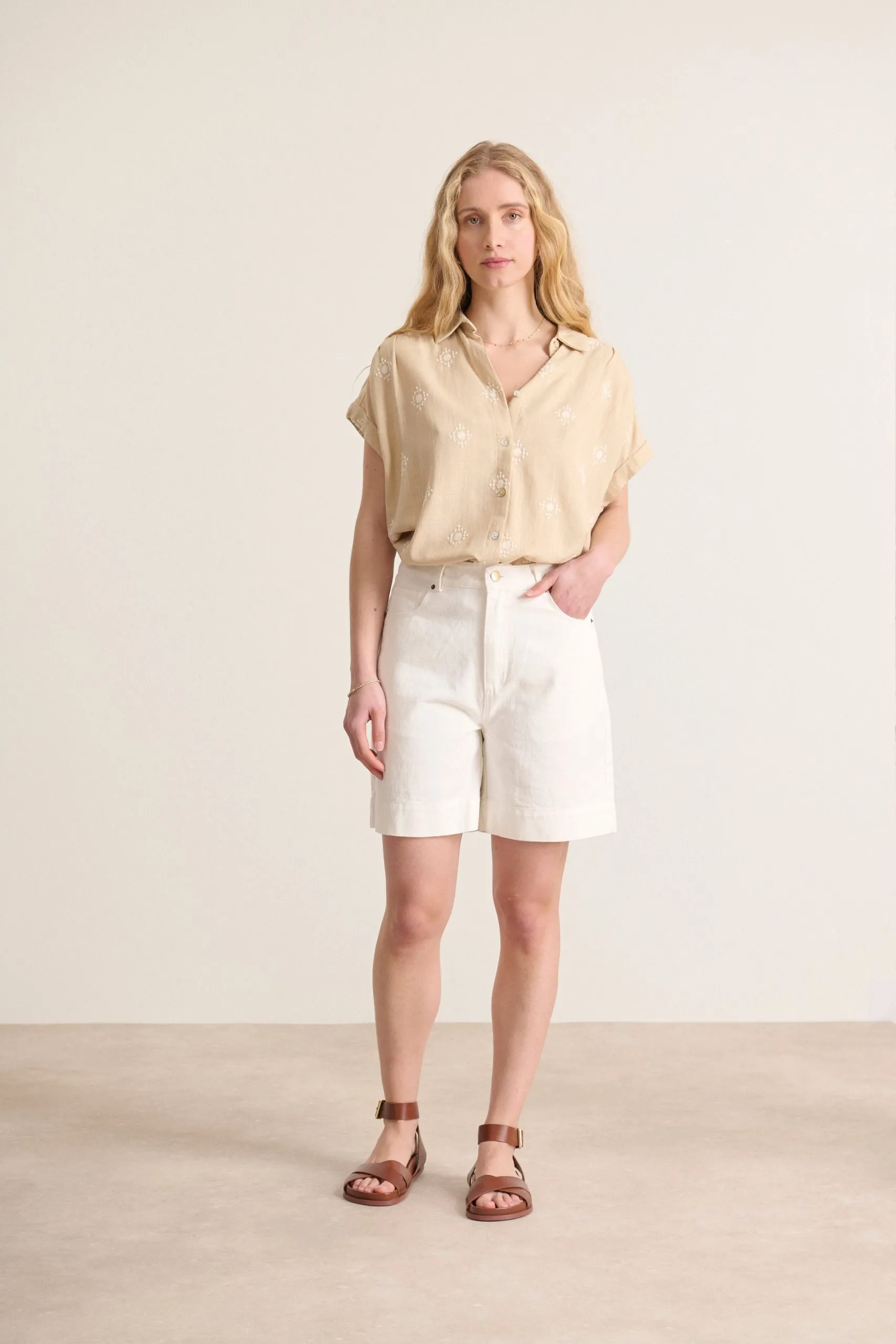 Bermuda en denim Blanc VOSGES