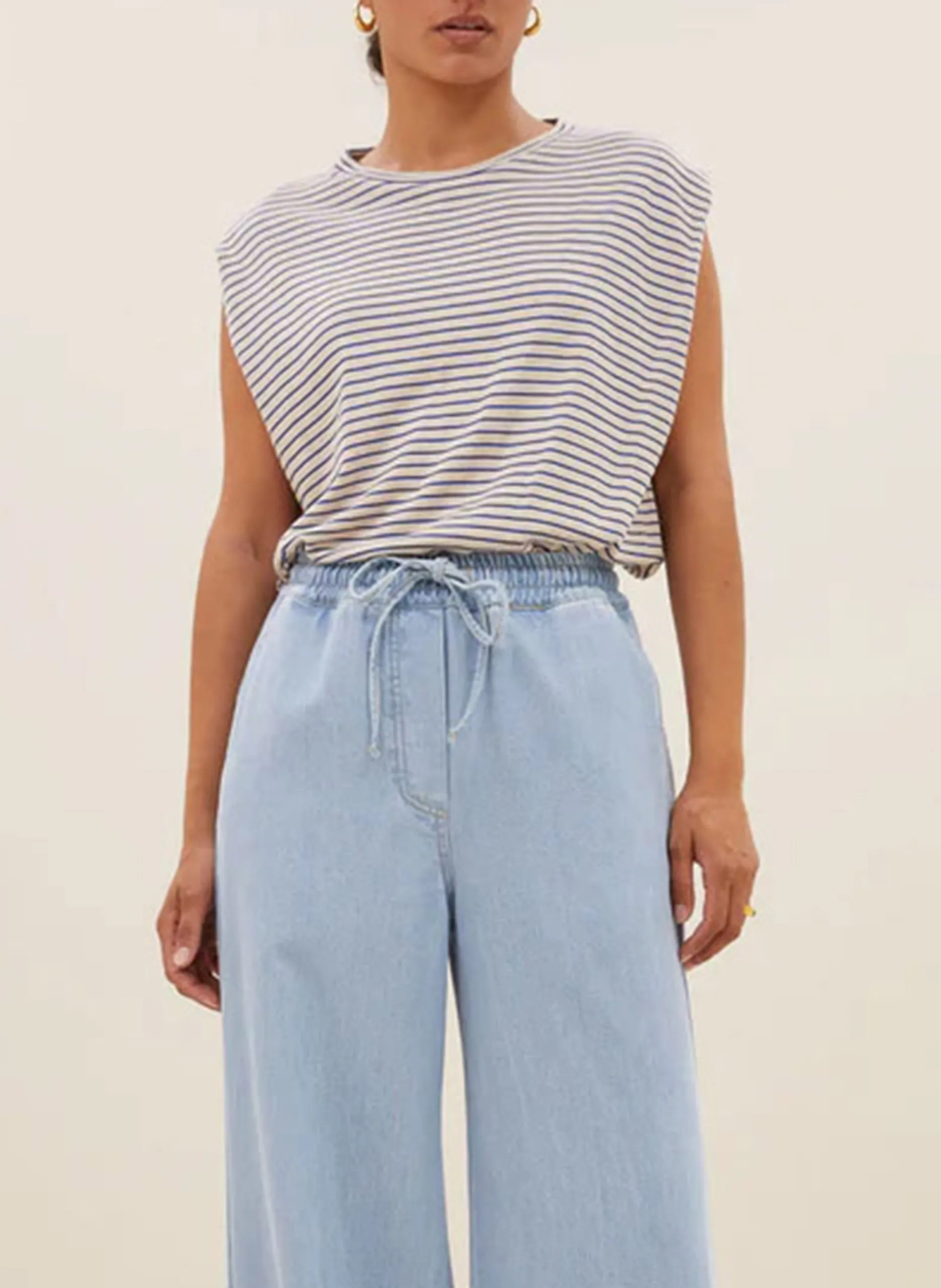 Top sans manches rayé Bleu DIEDE