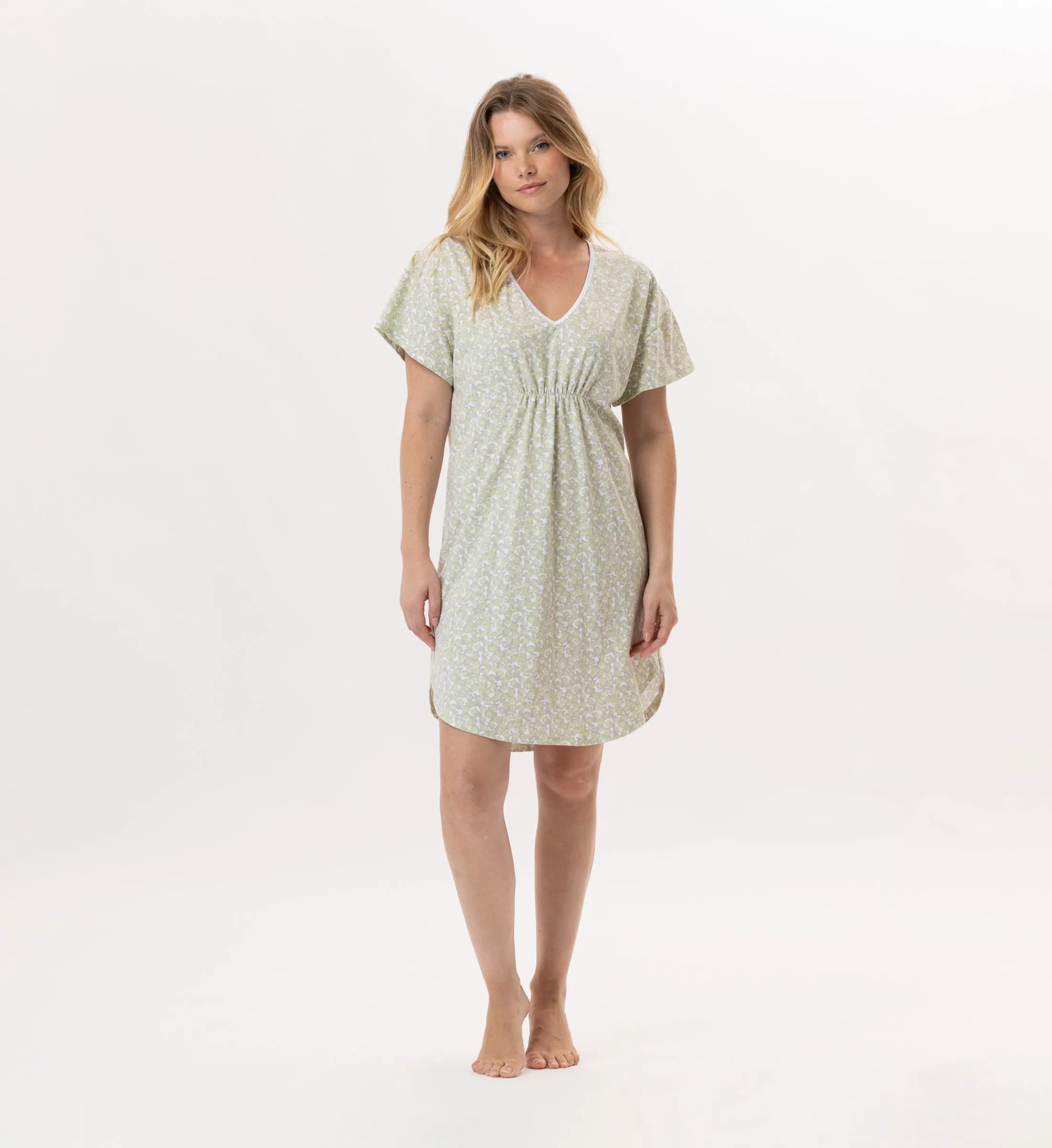 Chemise de nuit en coton Vert CALISSON 901