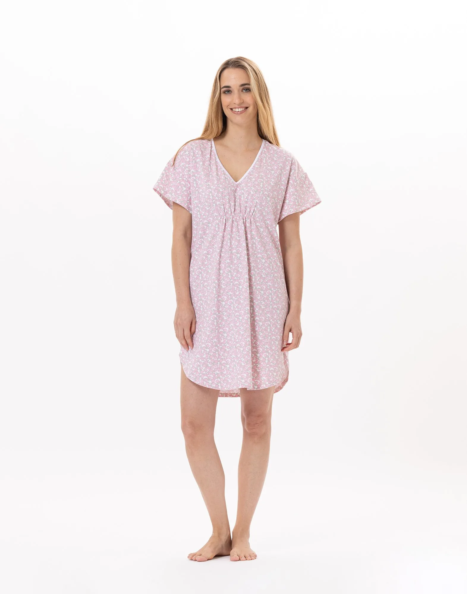 Chemise de nuit en coton Rose CALISSON 901
