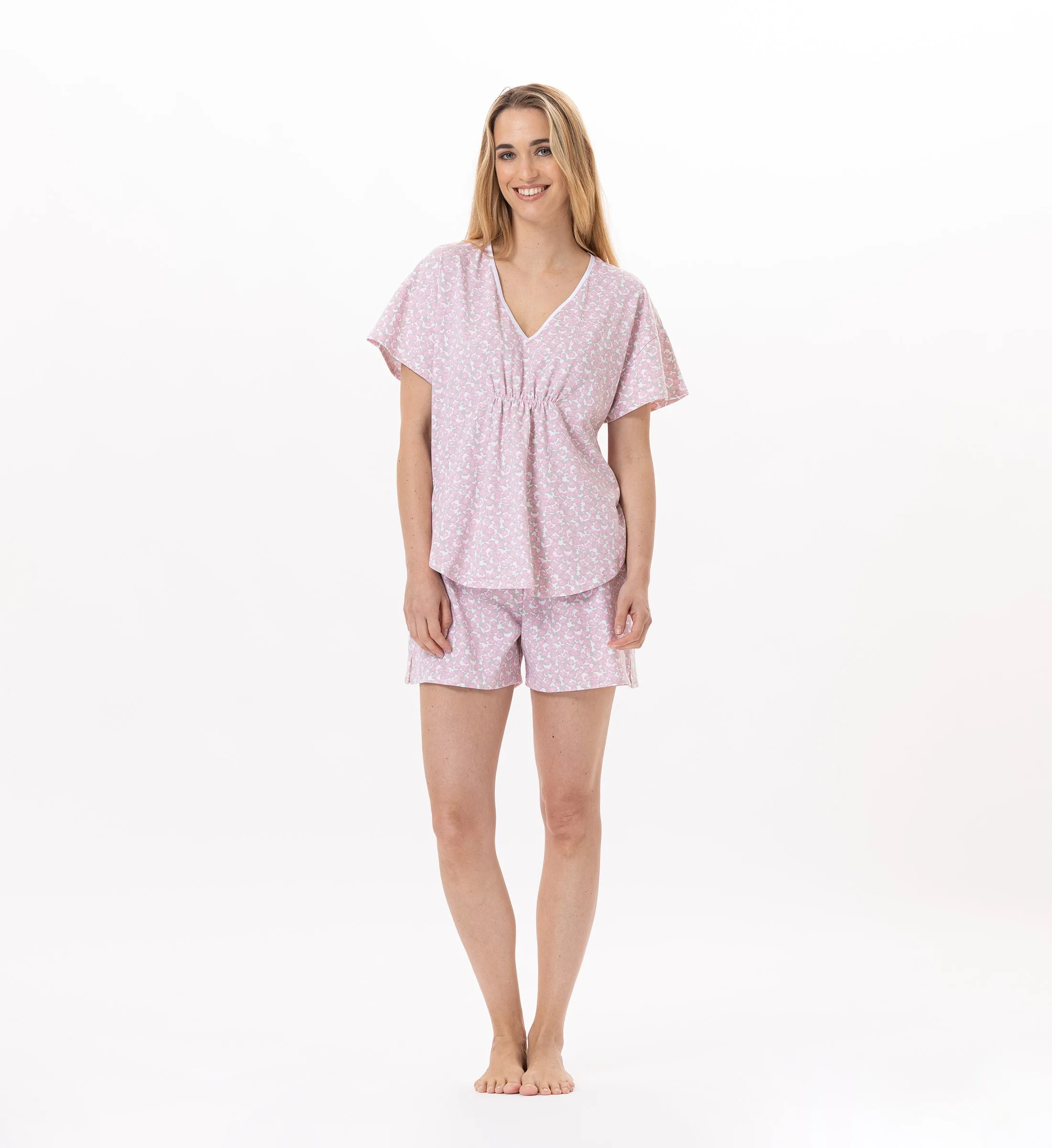 Pyjama short en coton Rose CALISSON 900