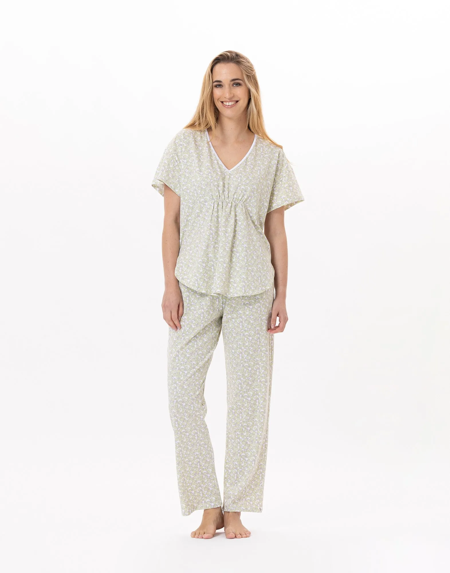 Pyjama en coton Vert CALISSON 902