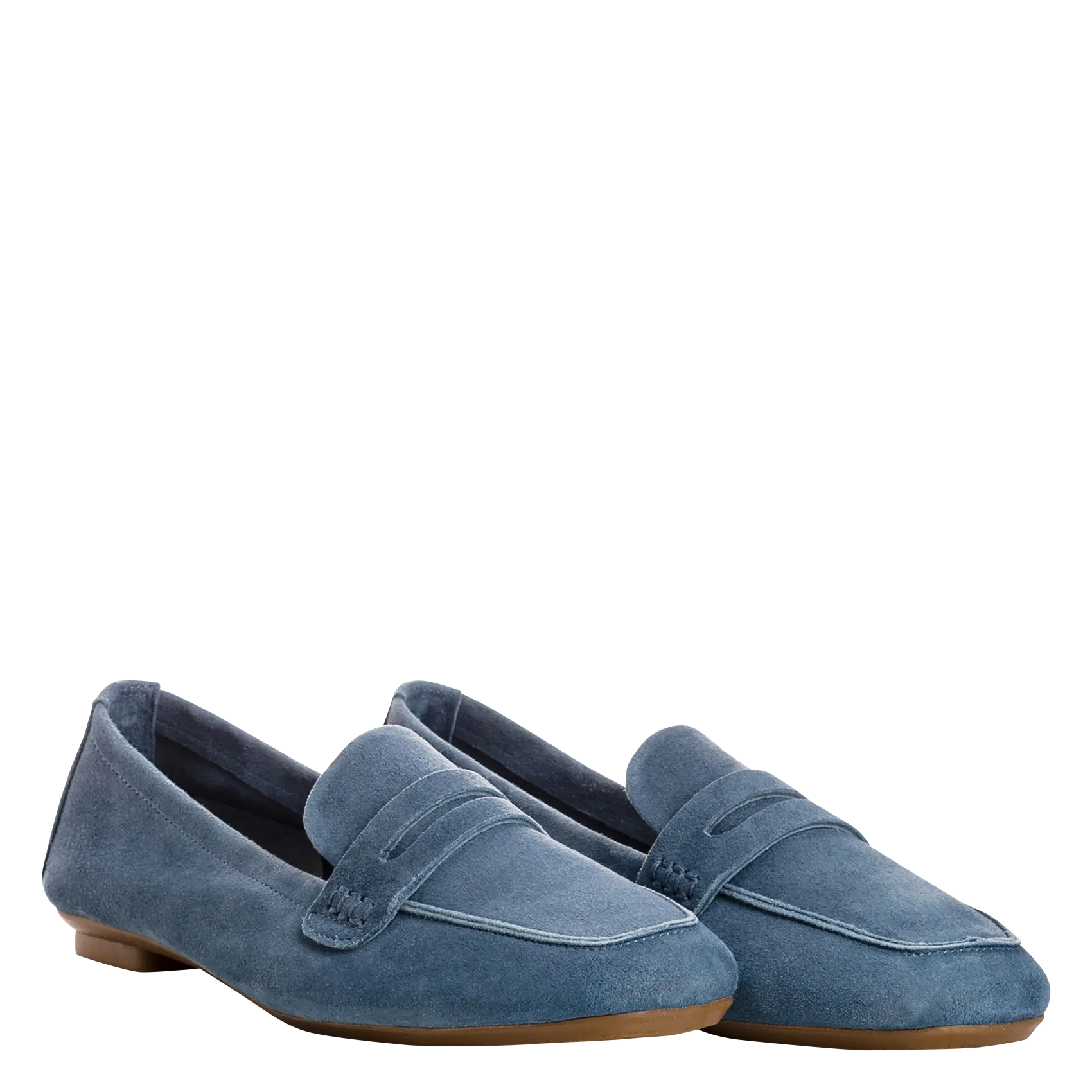 Mocassins en cuir Bleu HEMA