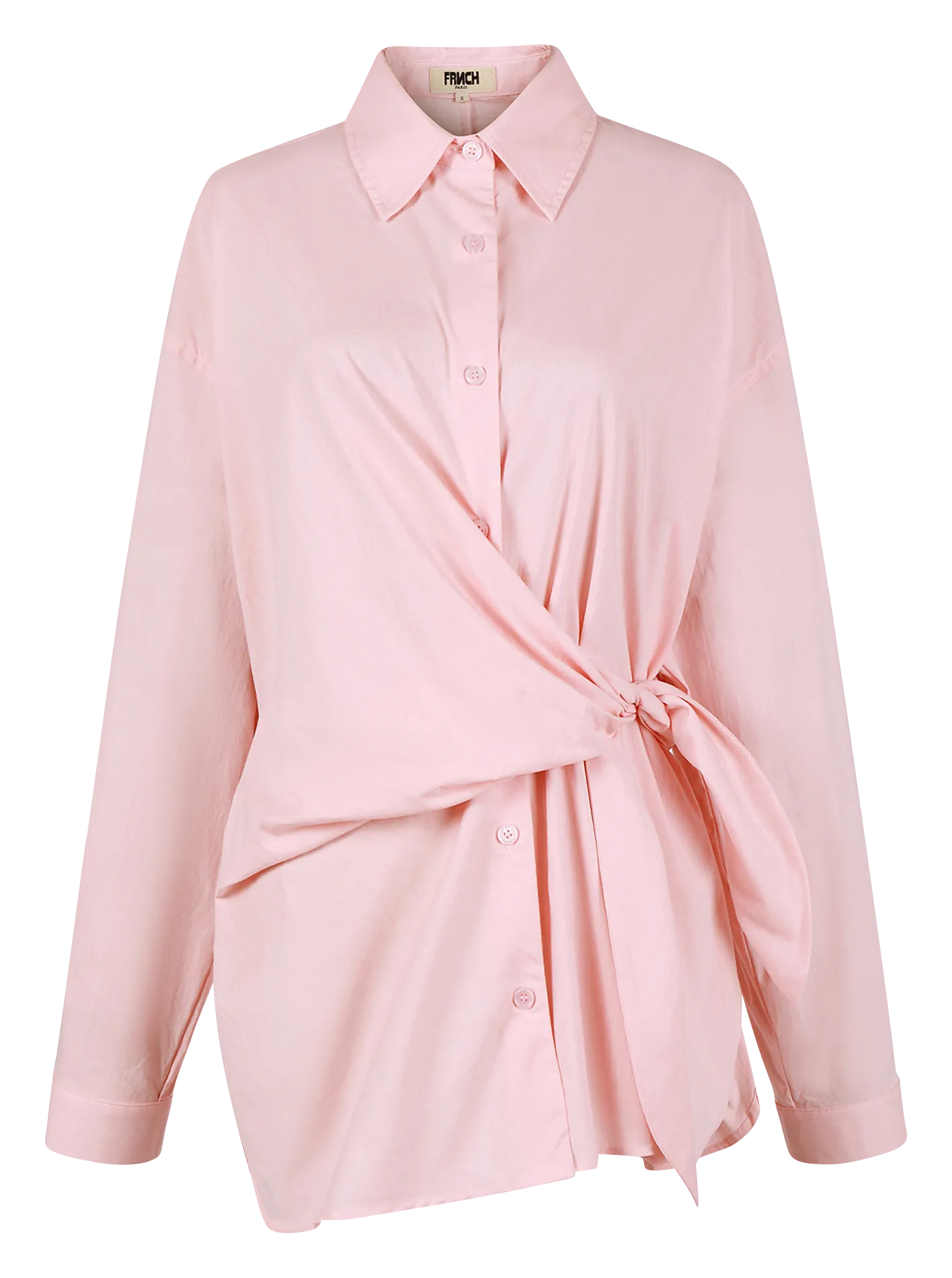 Chemise cintrée à nouer sur le côté Rose ADIA
