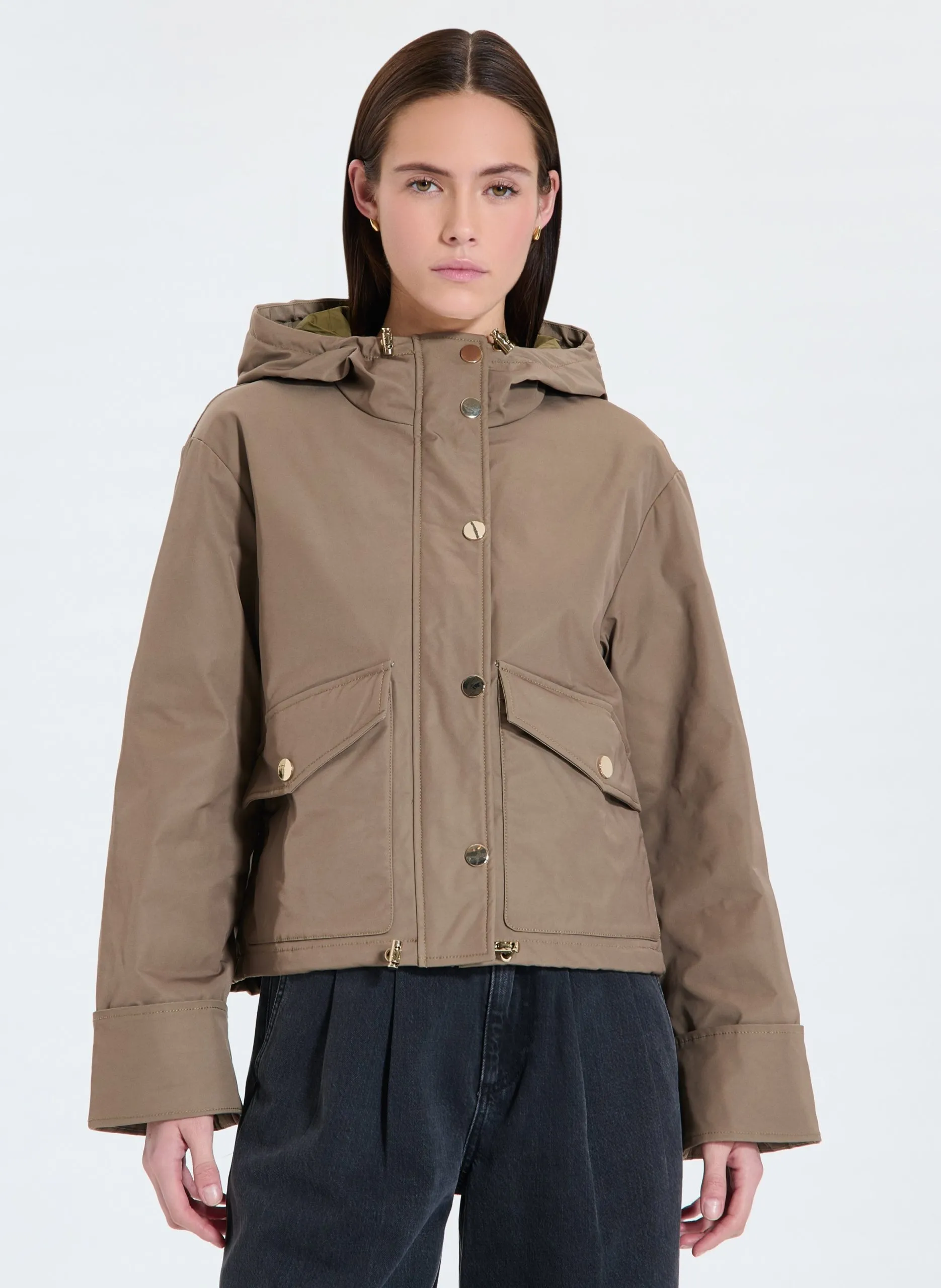 Manteau droit Kaki MAEWENN