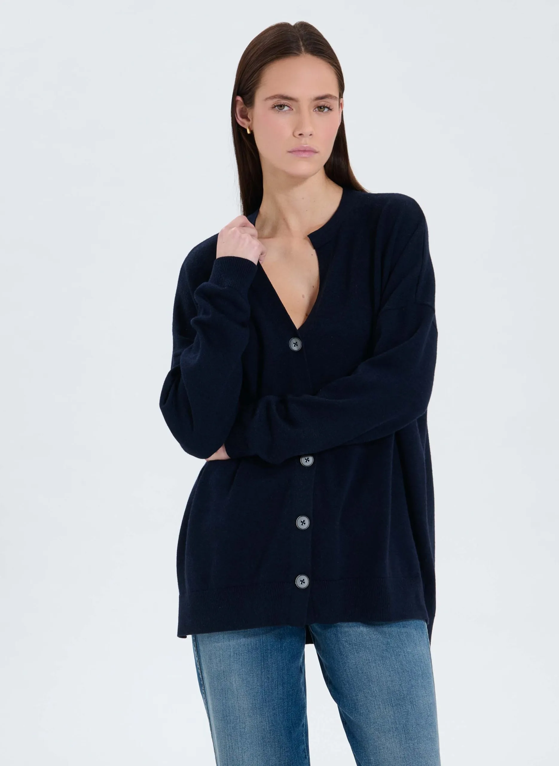 Gilet oversize en maille Bleu NARIYAH