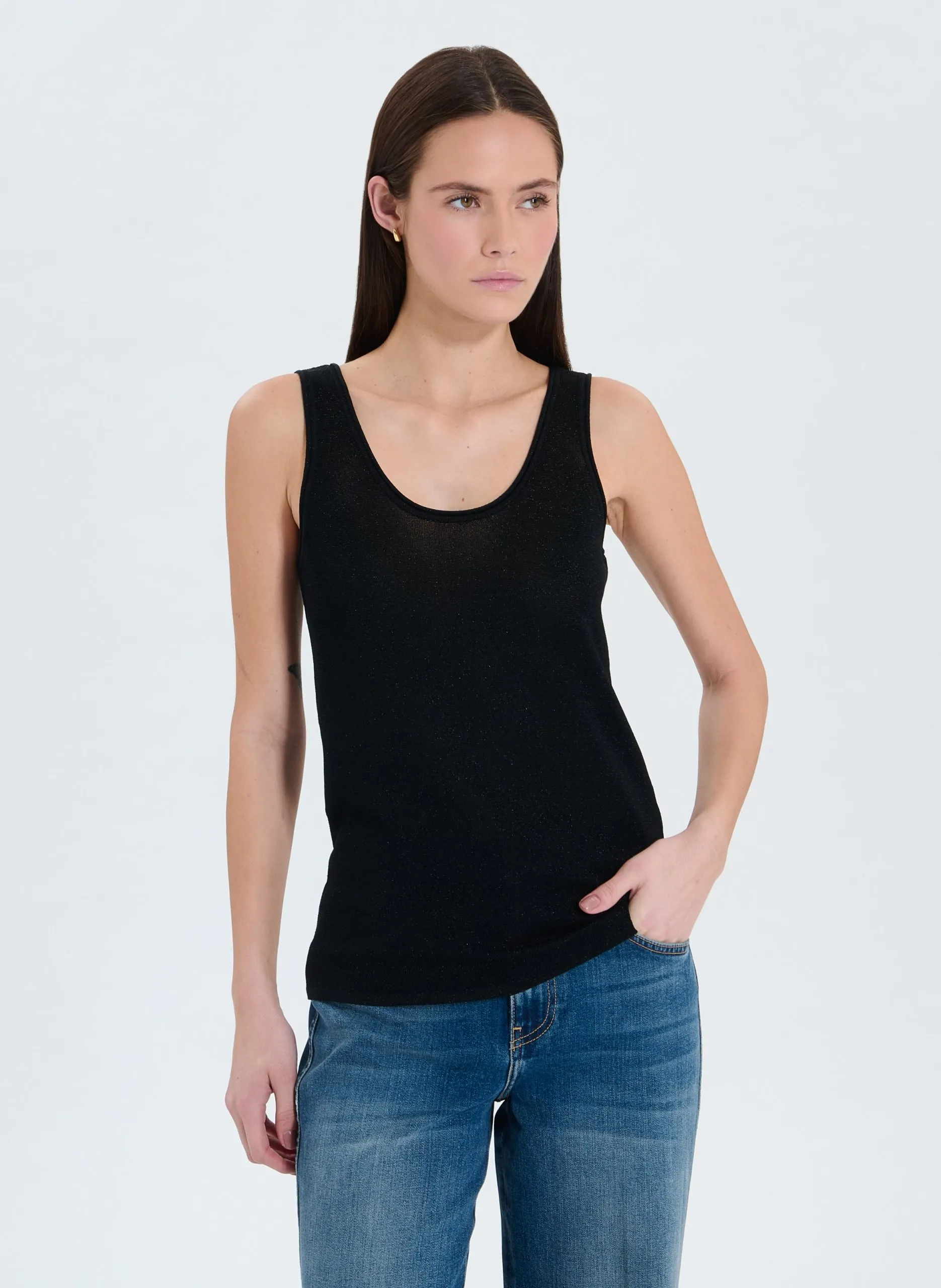 Débardeur cintré Noir NARA