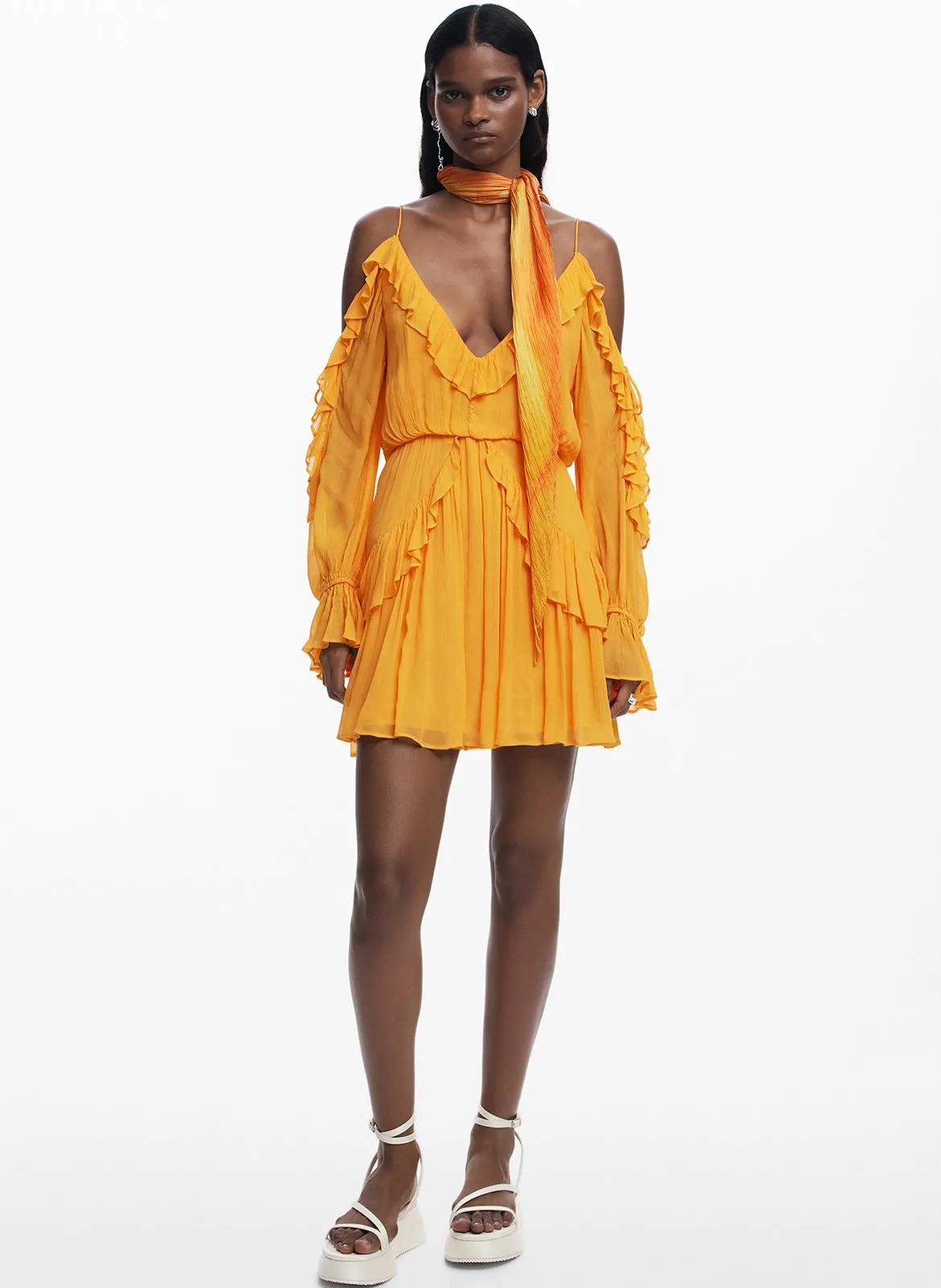 Foulard losange Orange