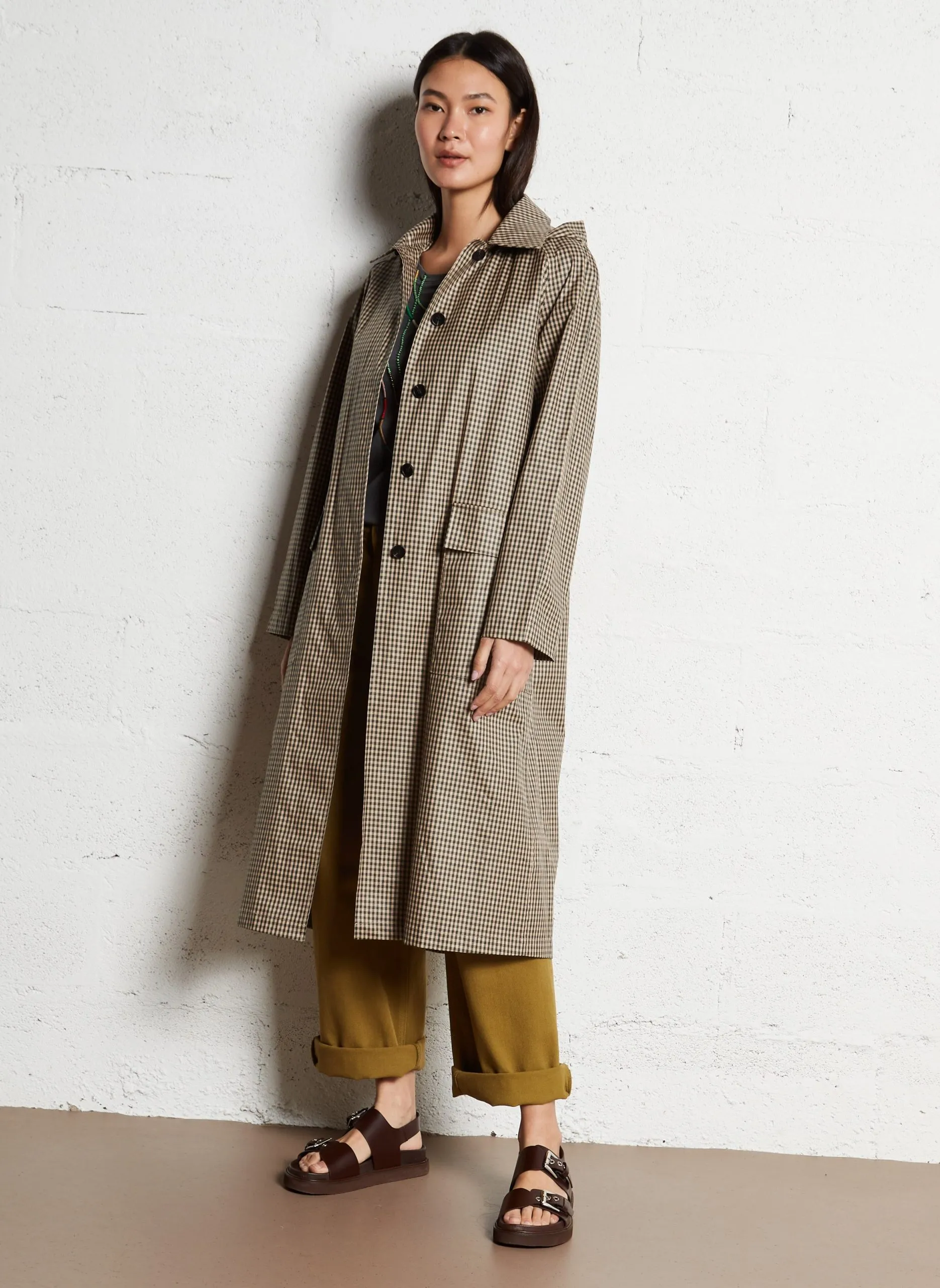 Blouson droit à motifs Beige VAHINI