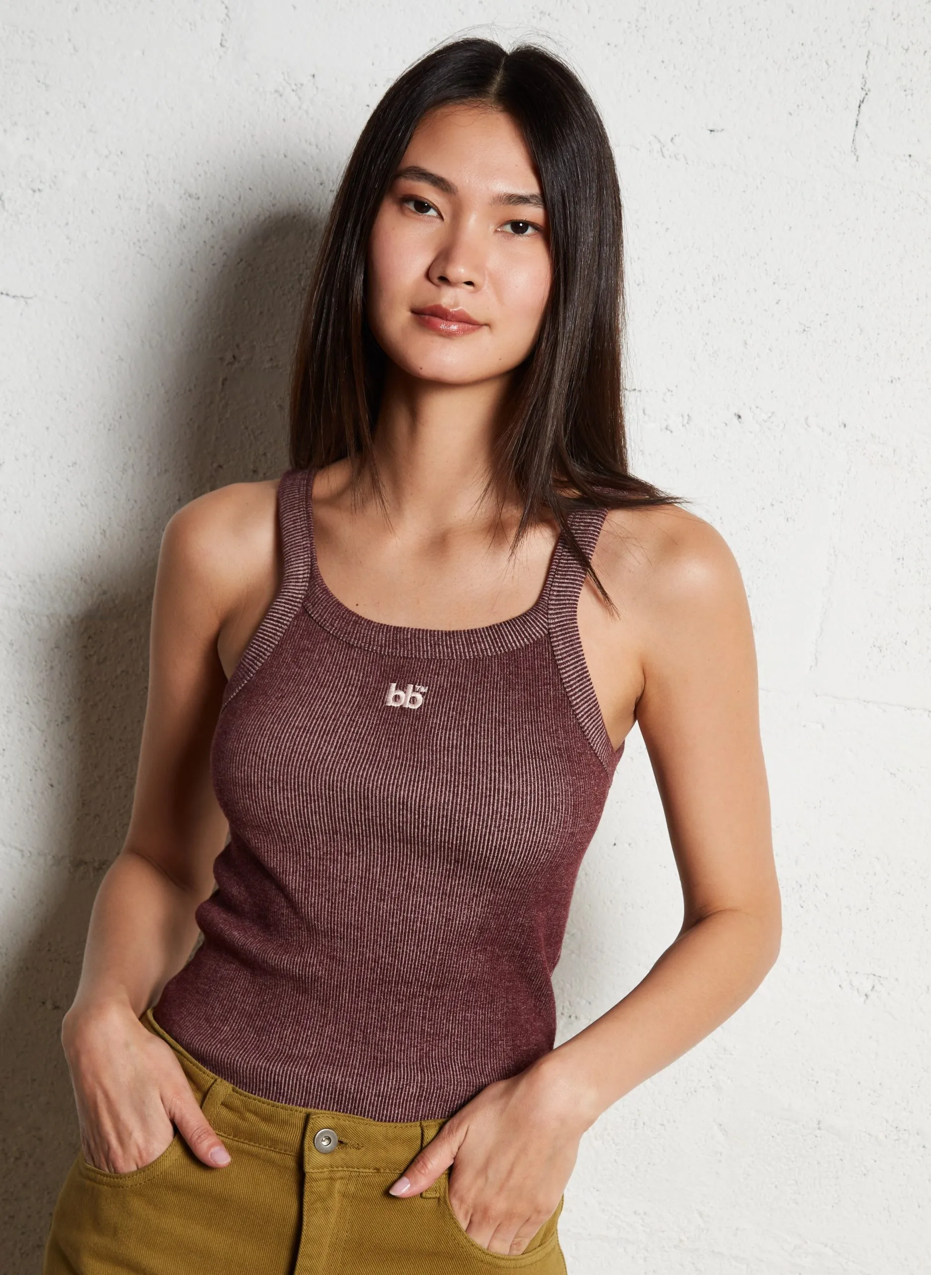 Top col rond en coton Multicolore CELEY