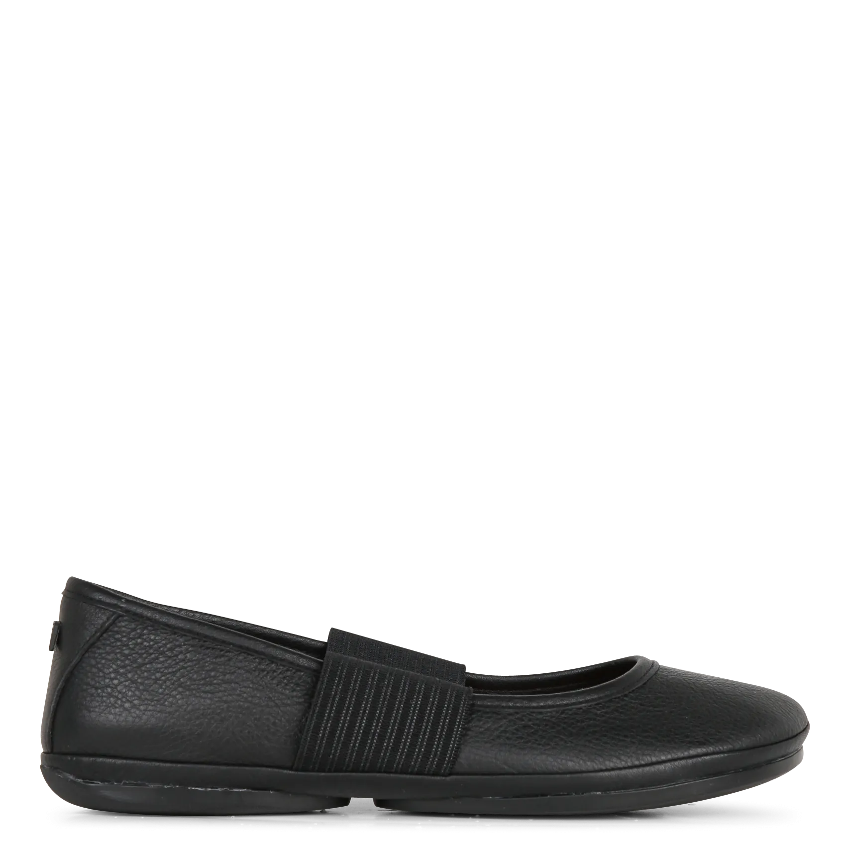 Ballerines en cuir mélangé Noir