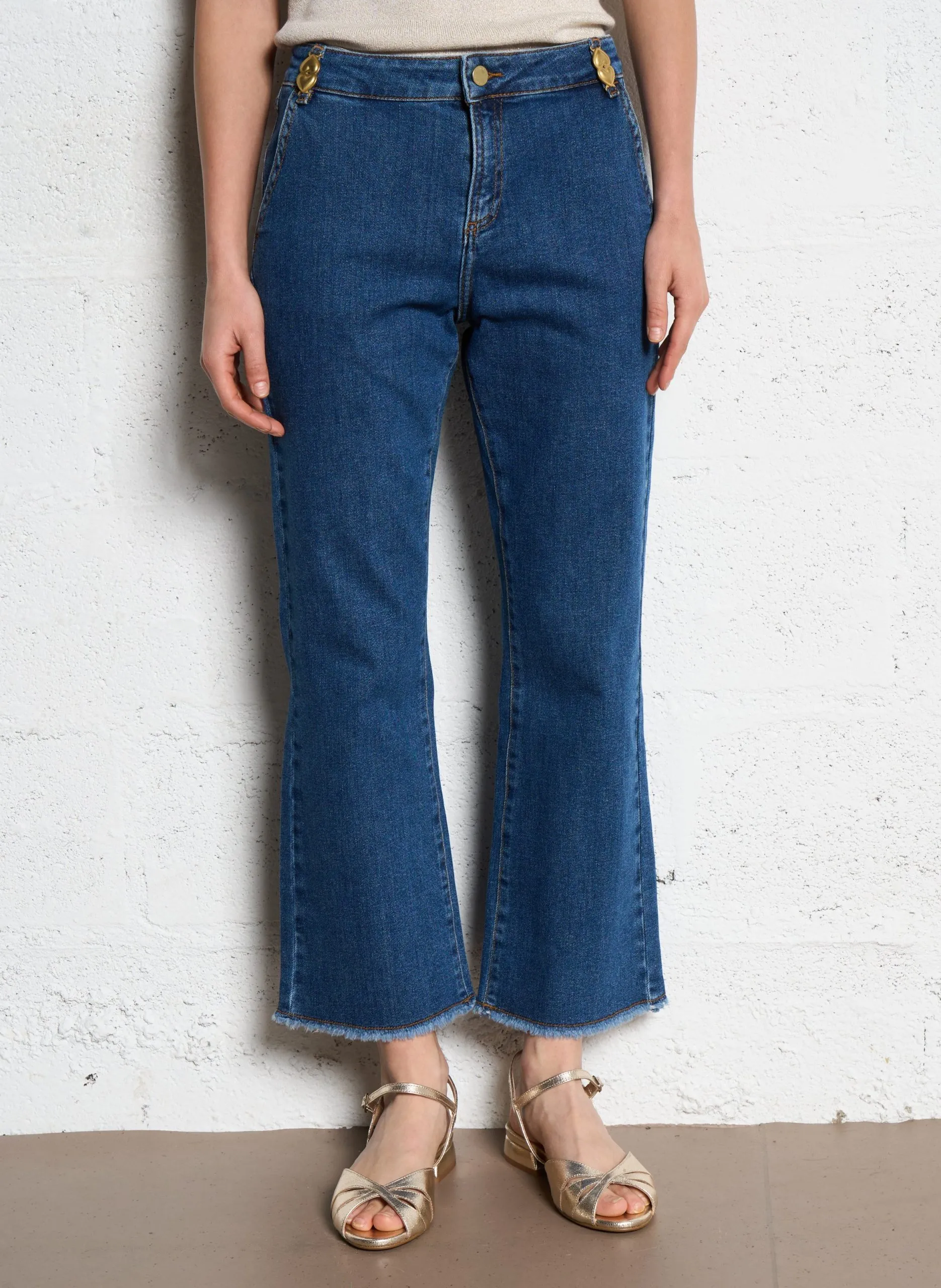 Jean flare 7/8e Bleu