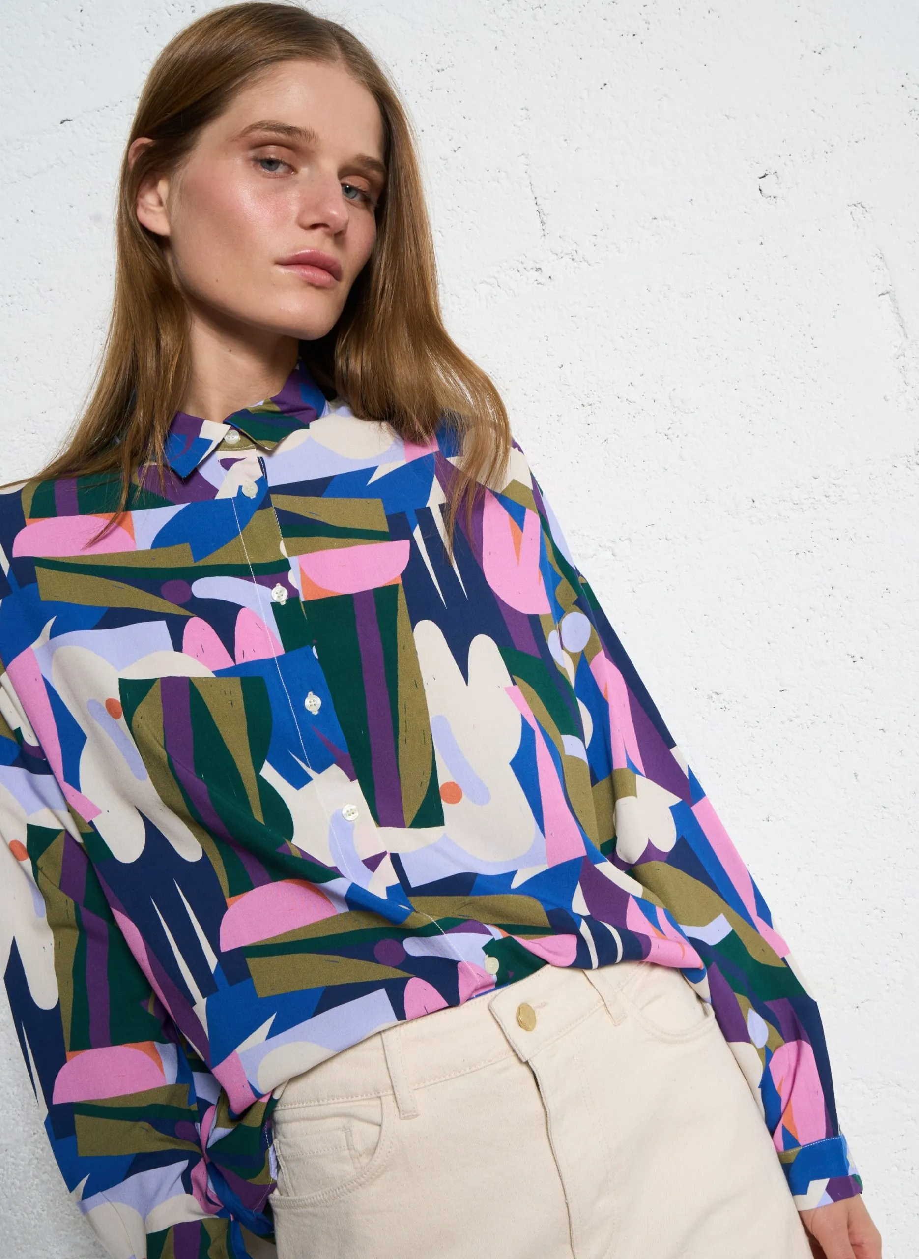 Chemise col rond imprimée I.Code x The Feebles Multicolore