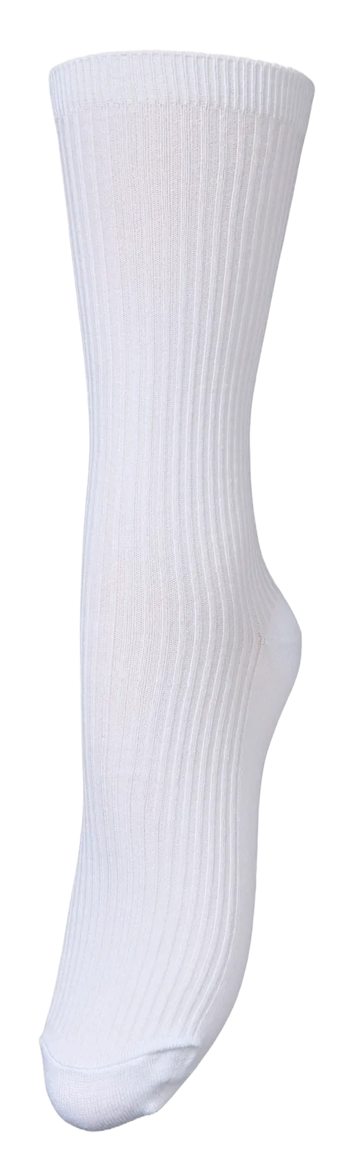 Chausettes en maille côtelée Blanc TELMA