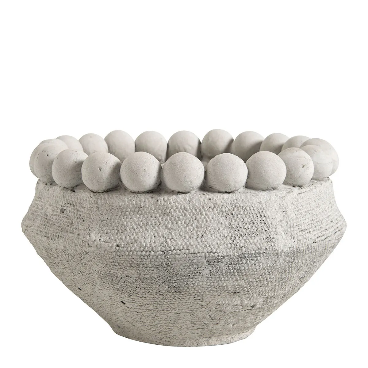 Cache-pot aléo en ciment gris clair - petit modèle - 19,5 x 19,5 x 11,7 cm Gris