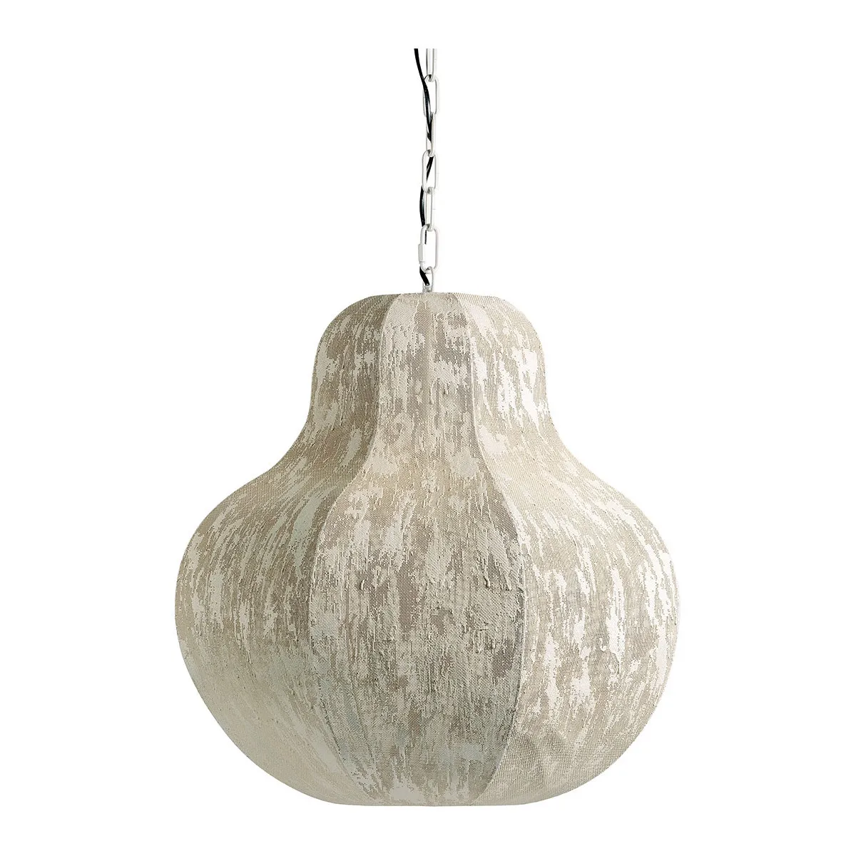 Suspension sora en tissu et métal - crème - ø 60 x 56 cm Blanc