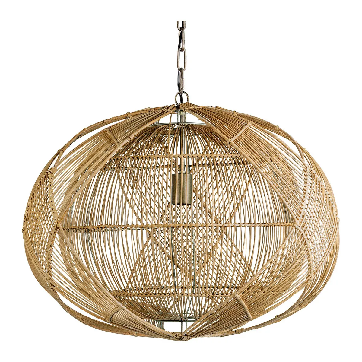 Suspension nakisha en rotin - ø 65 x 48 cm Beige