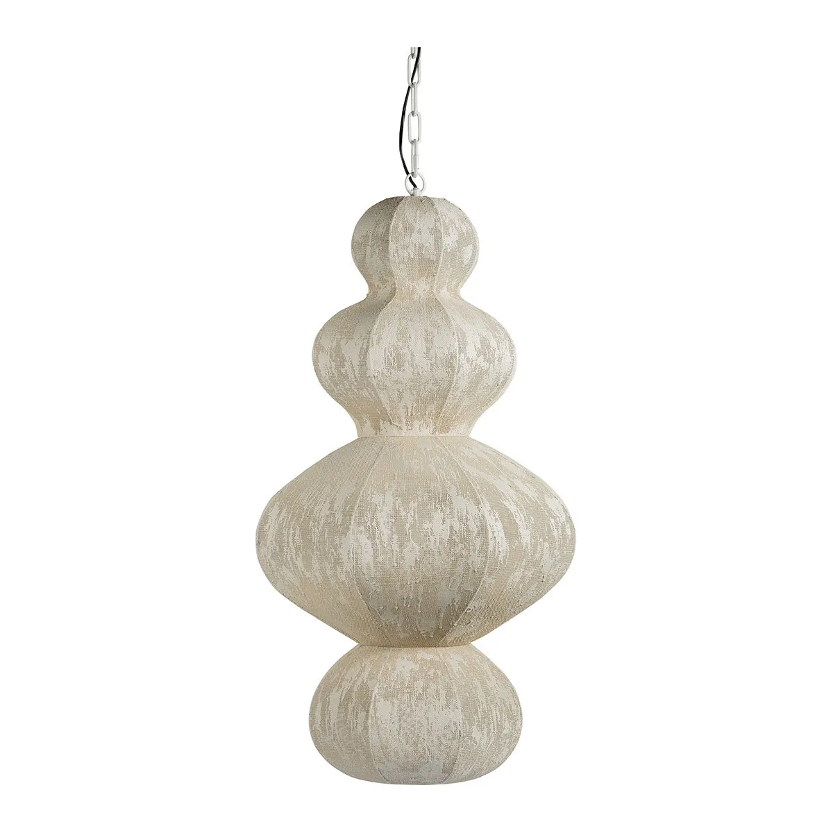 Suspension sora en tissu et métal - crème - ø 49 x 84 cm Blanc