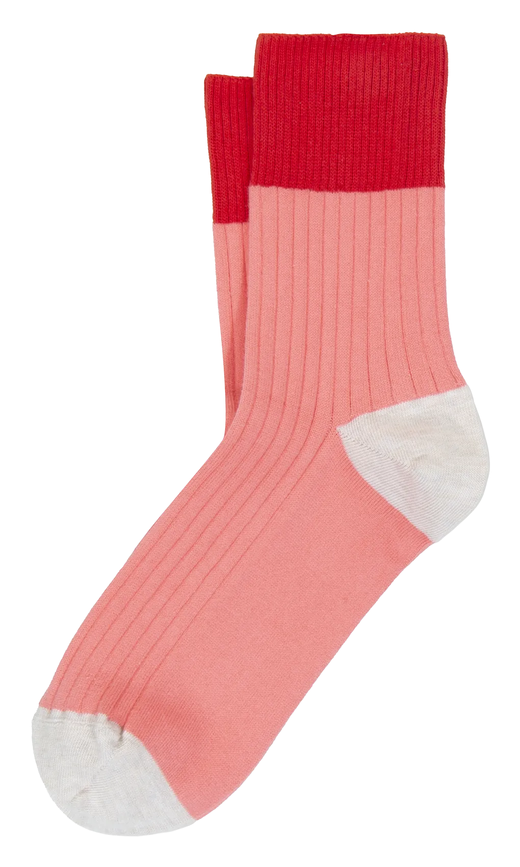 Chaussettes mi-hautes bicolores Rose RABUN
