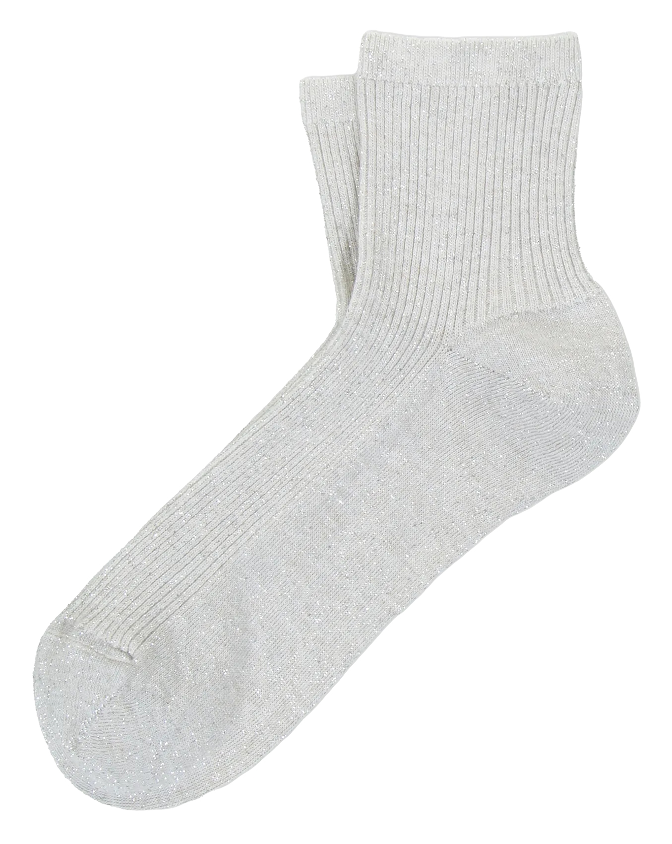 Chaussettes mi-hautes pailletées Blanc FLORES