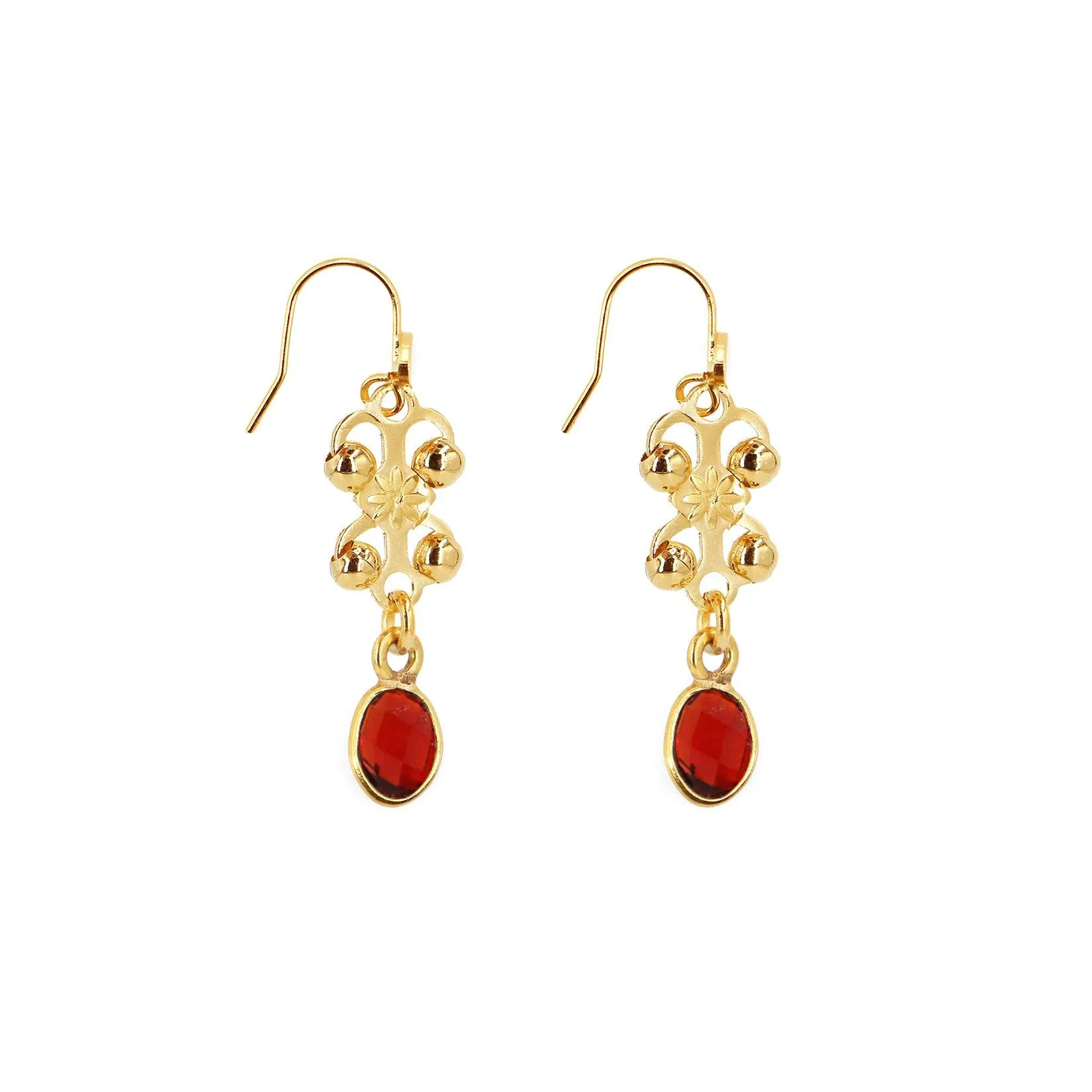 Boucles d'oreilles Rouge FARAH