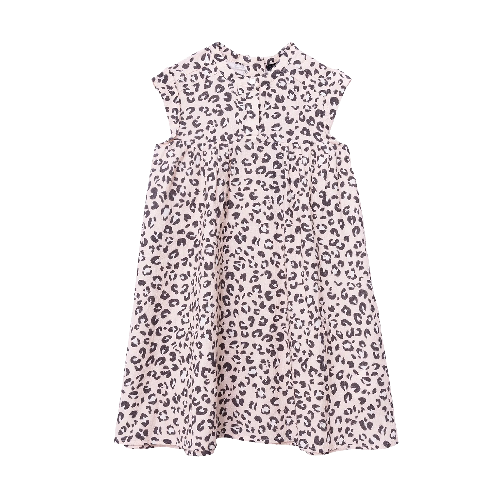 Robe courte ample léopard Rose