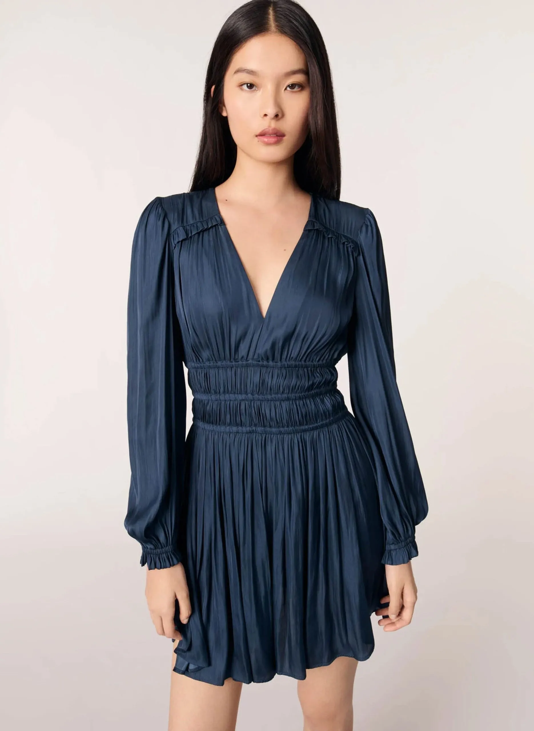 Robe courte taille cintrée Bleu